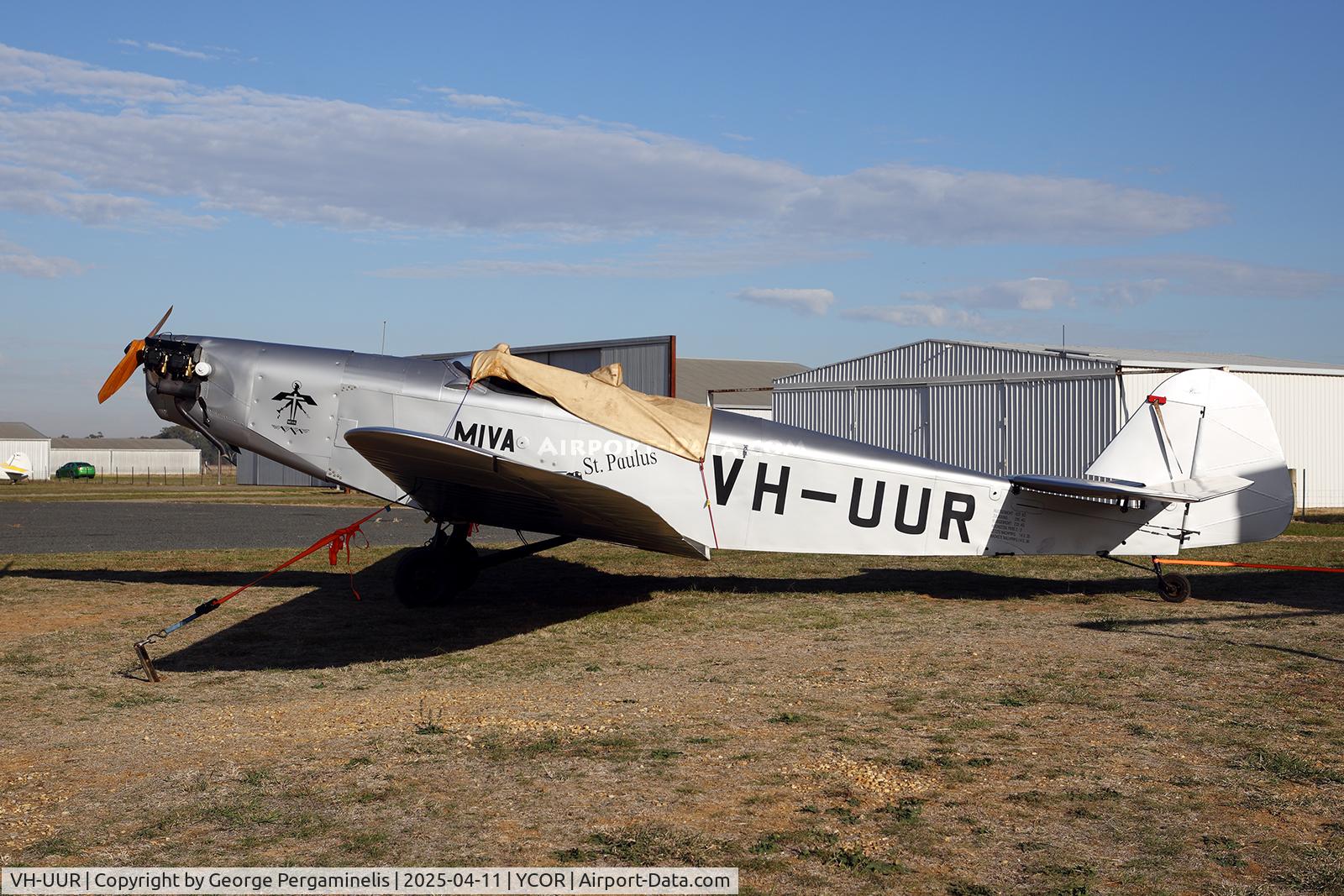 VH-UUR, 1934 Klemm L25-D11 C/N 796, Antique Aeroplane Association of Australia National Fly-in 2025.