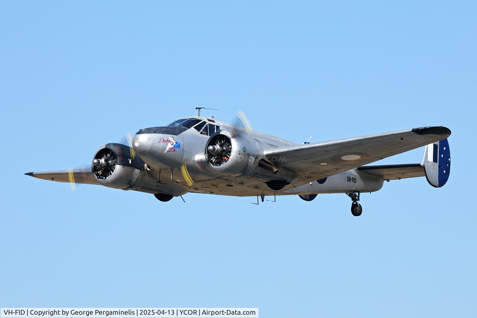 VH-FID, 1948 Beech D18-S C/N A-458, Antique Aeroplane Association of Australia National Fly-in 2025.