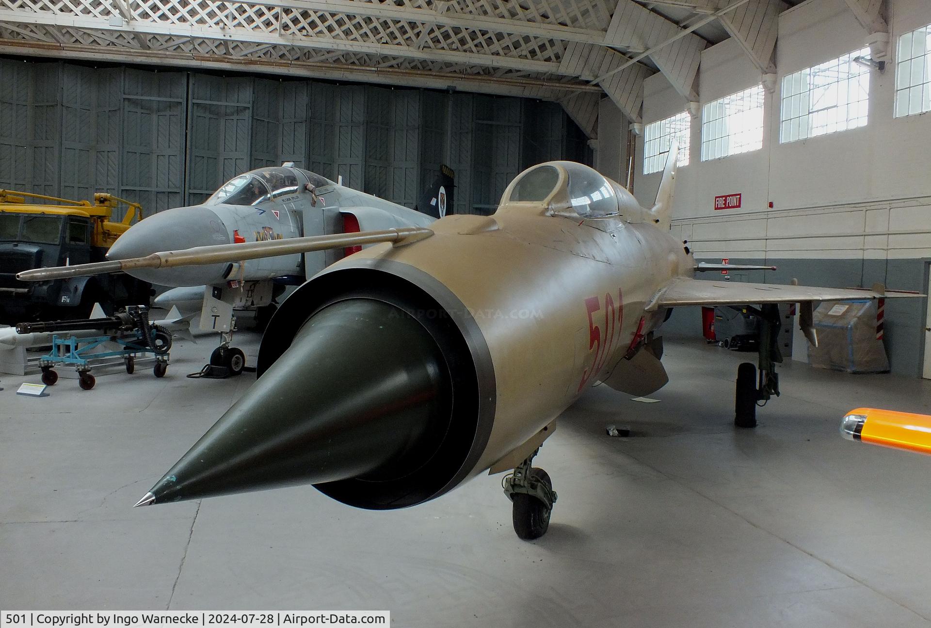 501, 1964 Mikoyan-Gurevich MiG-21PF C/N 760501, Mikoyan i Gurevich MiG-21PF FISHBED-D at the IWM and other collections, Duxford
