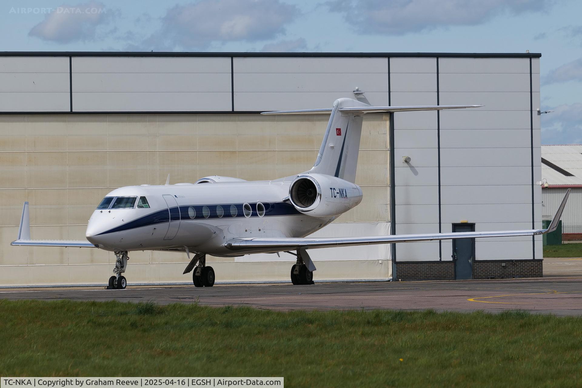 TC-NKA, 2014 Gulfstream Aerospace GIV-X (G450) C/N 4321, Parked at Norwich.