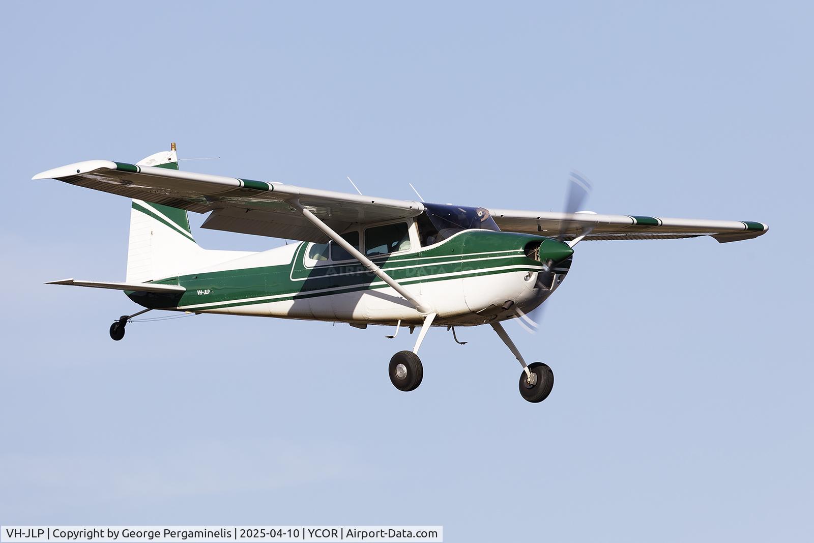 VH-JLP, 1973 Cessna 180J C/N 180-52383, Antique Aeroplane Association of Australia National Fly-in 2025.