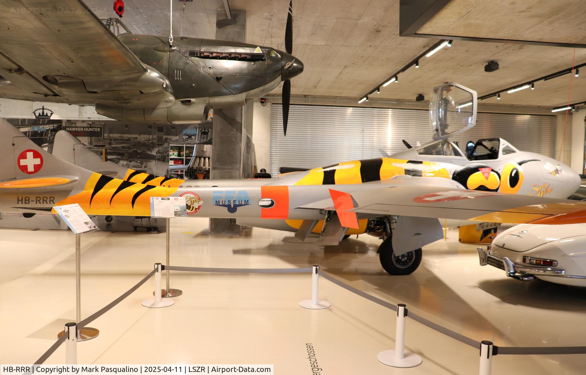 HB-RRR, 1953 De Havilland DH-115 Vampire T.11 C/N 15264, De Havilland DH-115 Vampire T.11
