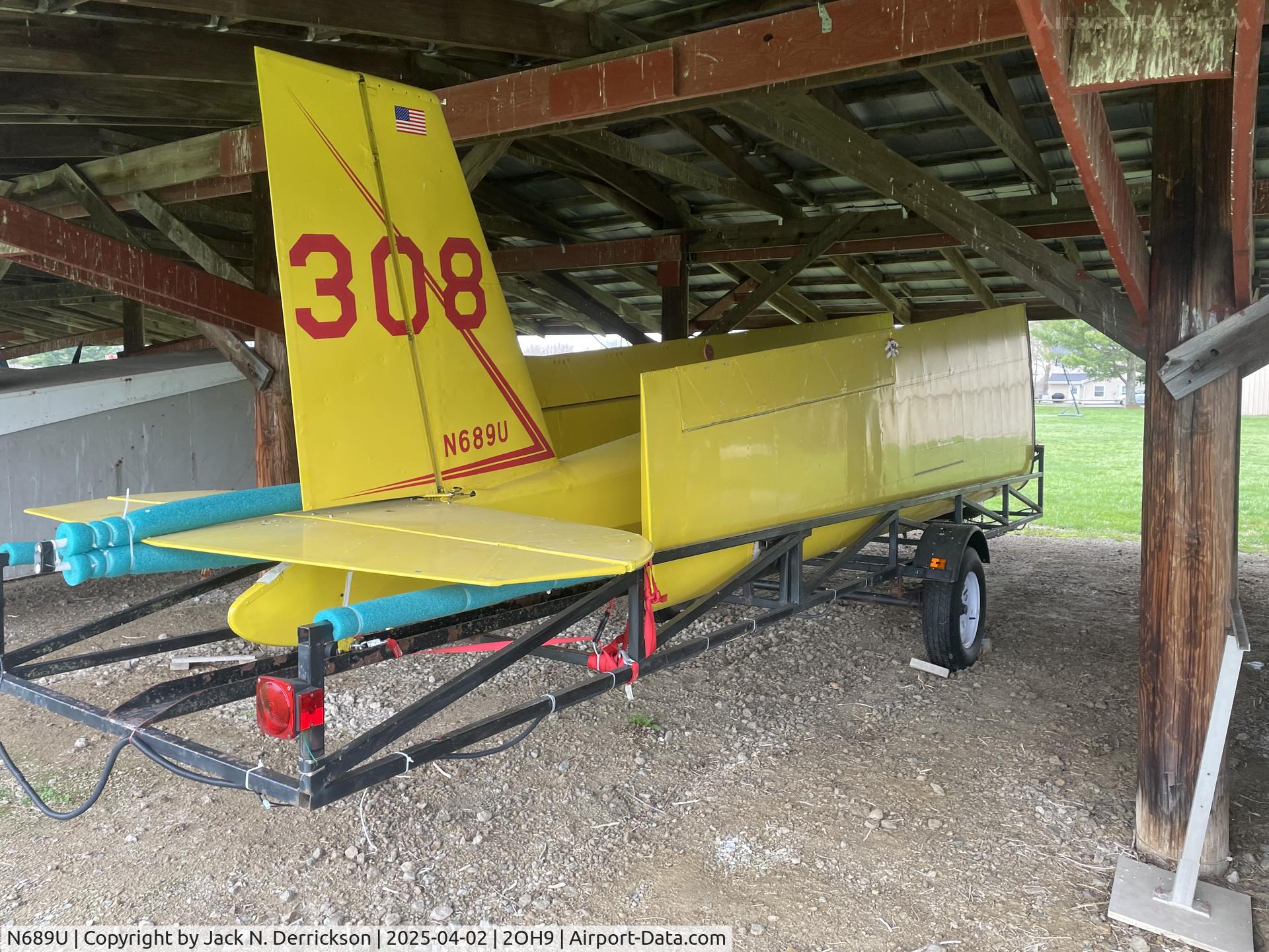 N689U, 1965 Schweizer SGS 1-26B C/N 308, 1-26 on the trailer