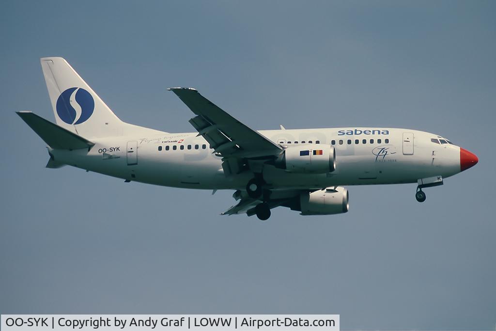 OO-SYK, 1992 Boeing 737-529 C/N 26538, SABENA 737-500