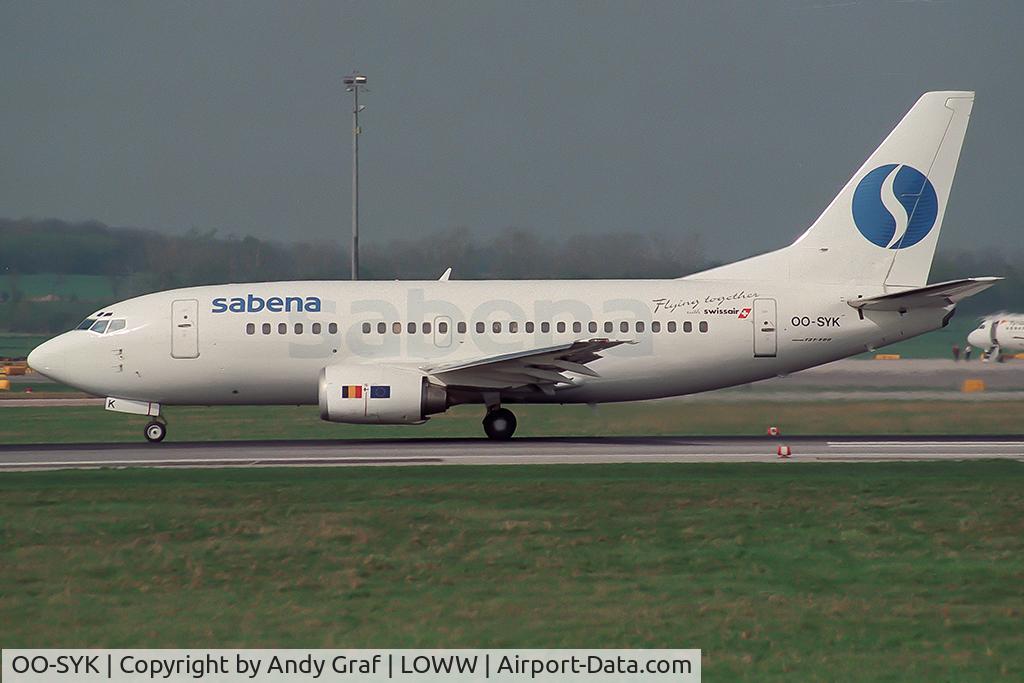 OO-SYK, 1992 Boeing 737-529 C/N 26538, SABENA 737-500