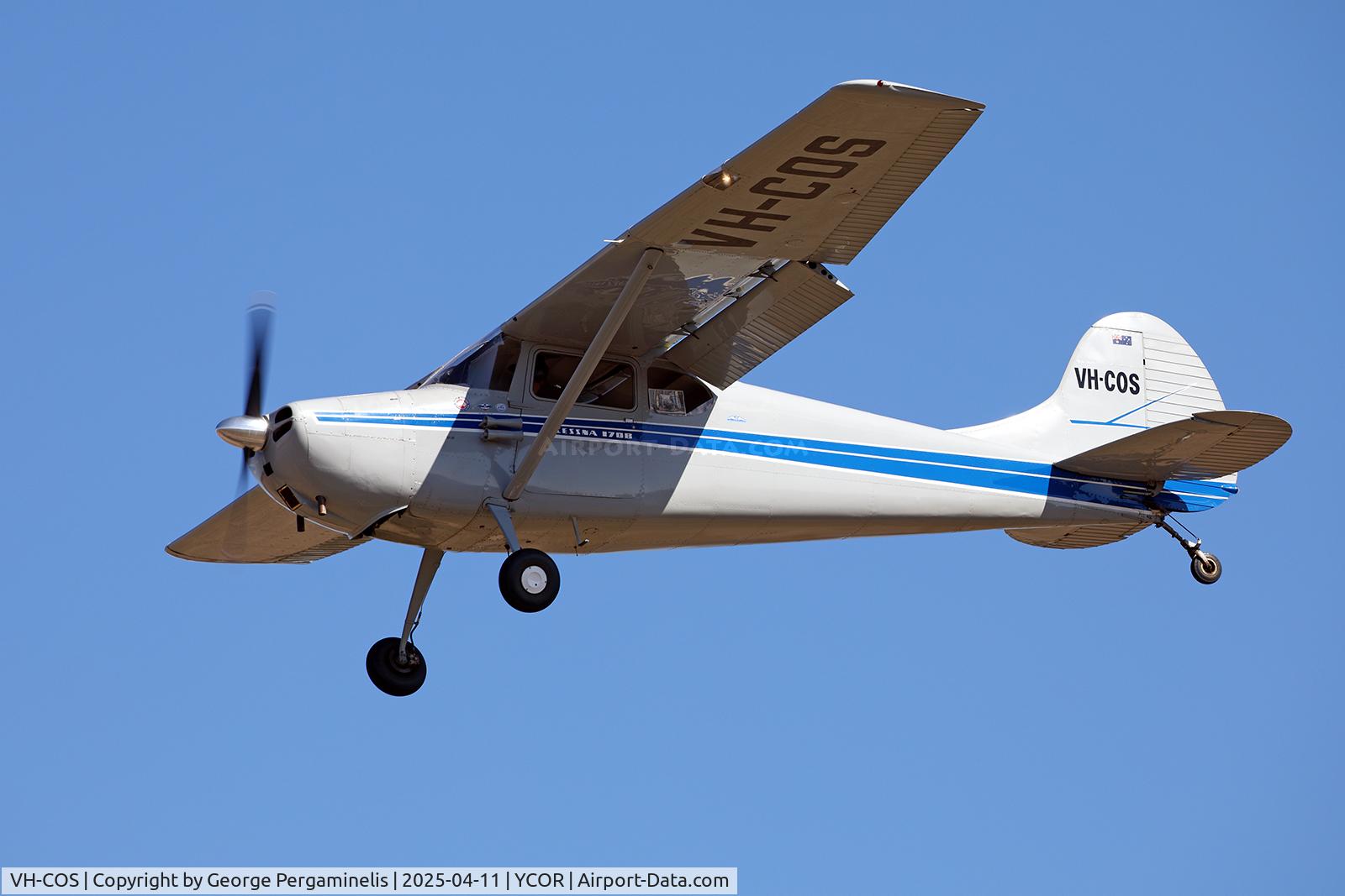 VH-COS, 1954 Cessna 170B C/N 26231, Antique Aeroplane Association of Australia National Fly-in 2025.