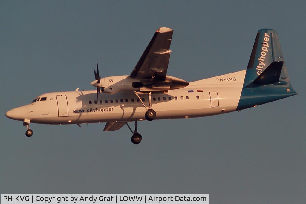 PH-KVG, 1991 Fokker 50 C/N 20211, KLM Cityhopper Fokker50