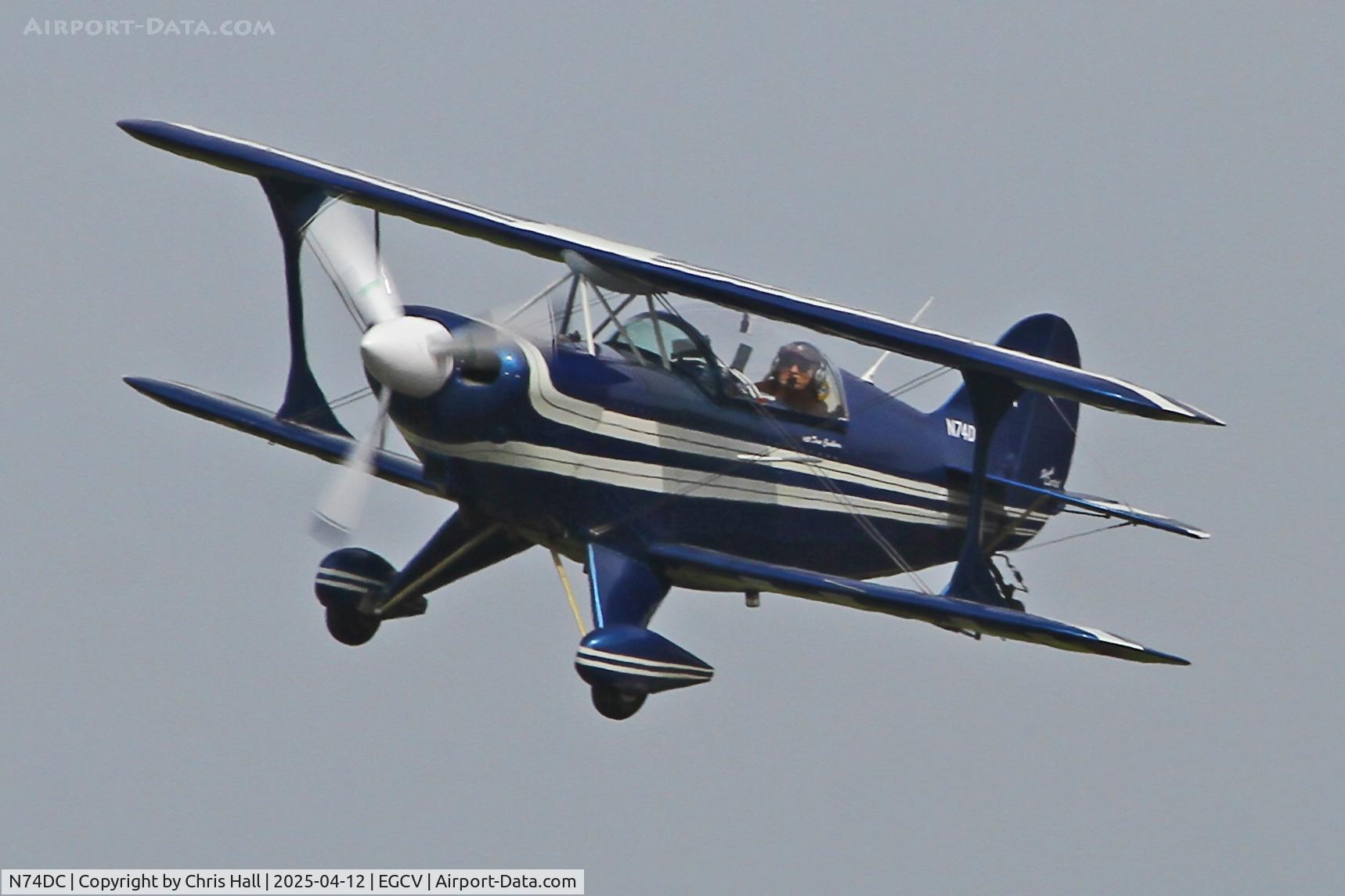 N74DC, 1980 Aerotek Pitts S-2A Special C/N 2228, Vintage Piper fly in, Sleap