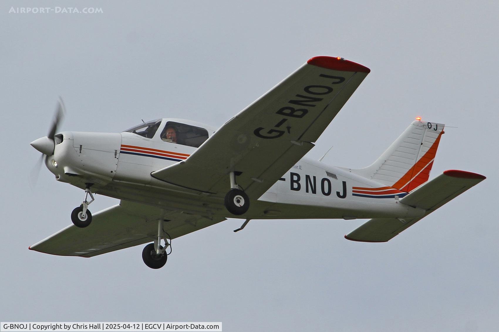 G-BNOJ, 1987 Piper PA-28-161 Cherokee Warrior II C/N 2816018, Vintage Piper fly in, Sleap