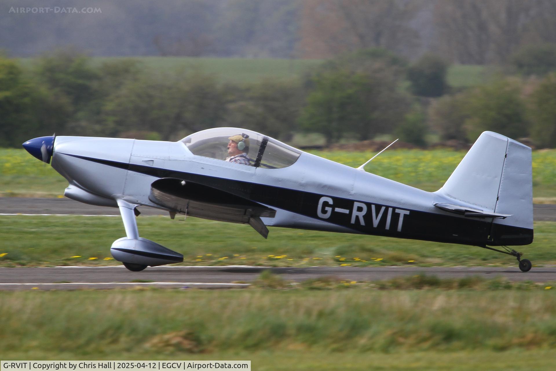 G-RVIT, 1997 Vans RV-6 C/N PFA 181-12422, Vintage Piper fly in, Sleap