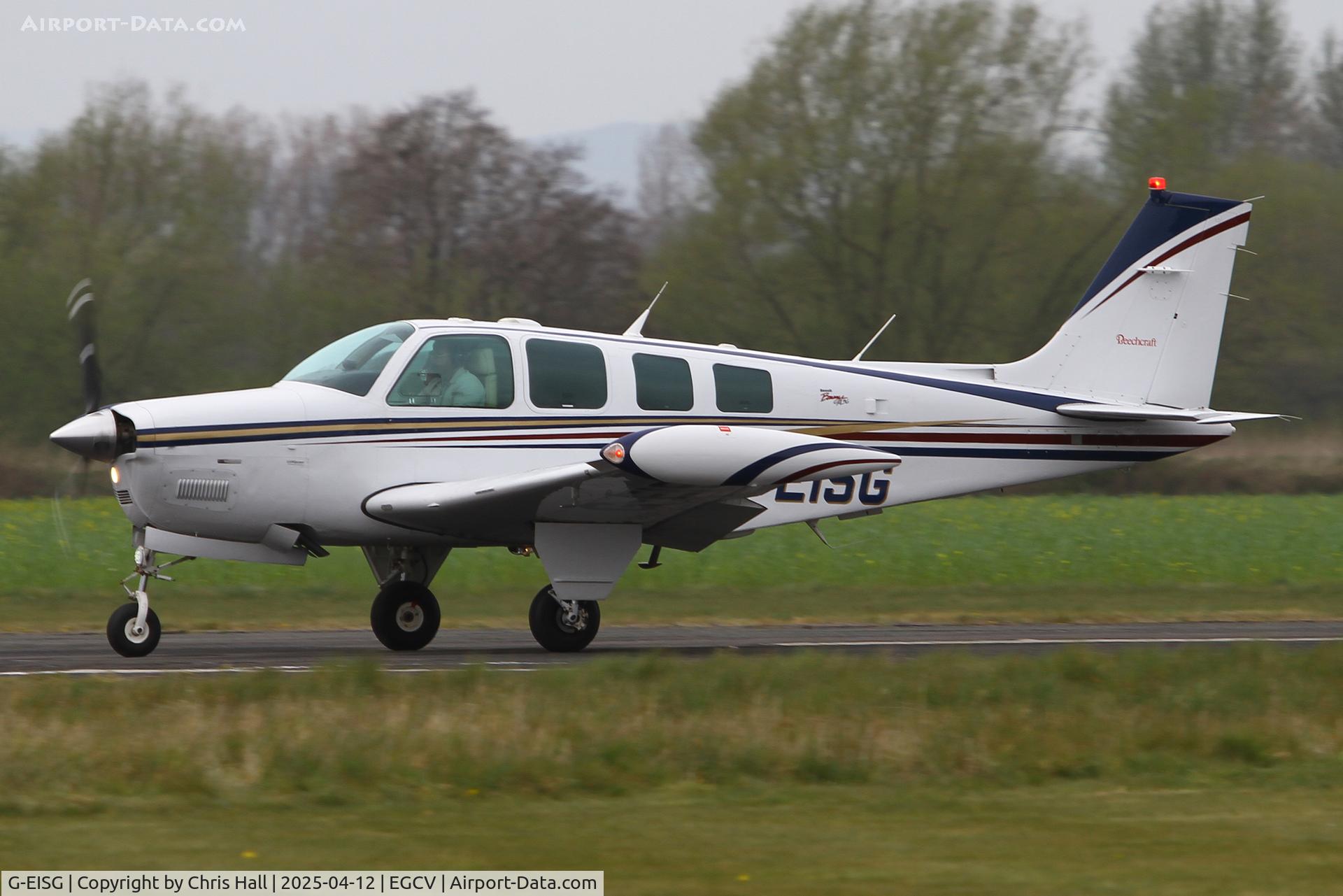 G-EISG, 1998 Beech A36 Bonanza 36 C/N E-3212, Vintage Piper fly in, Sleap