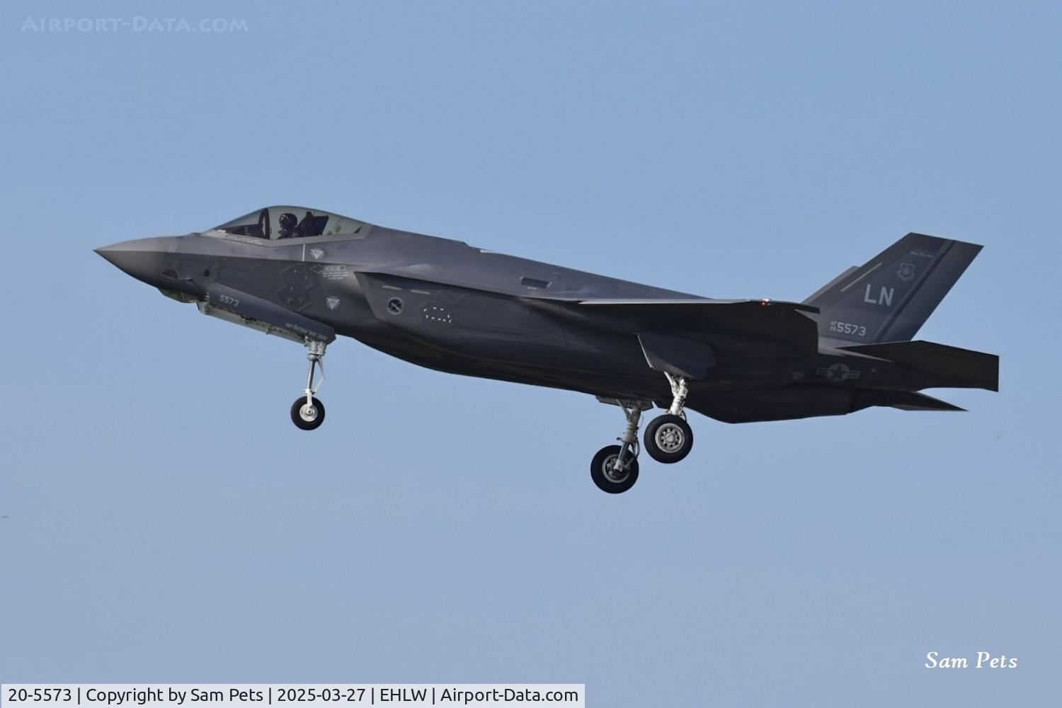 20-5573, 2021 Lockheed Martin F-35A Lightning II C/N AF-333, Landing at Leeuwarden for Ramstein Flag.
