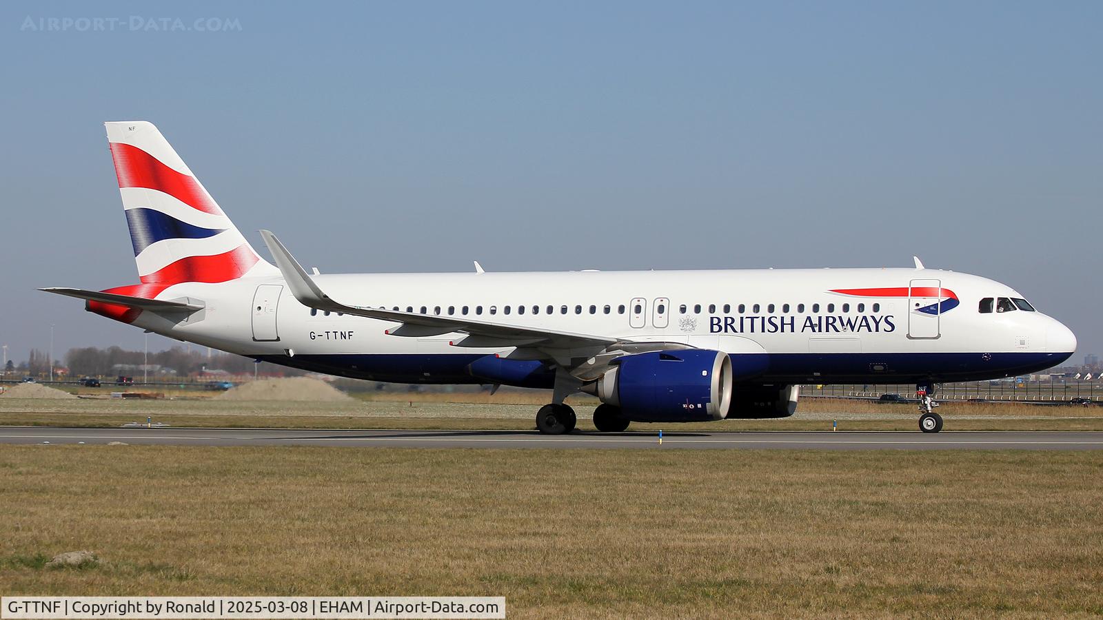 G-TTNF, 2018 Airbus A320-251N C/N 8408, at eham