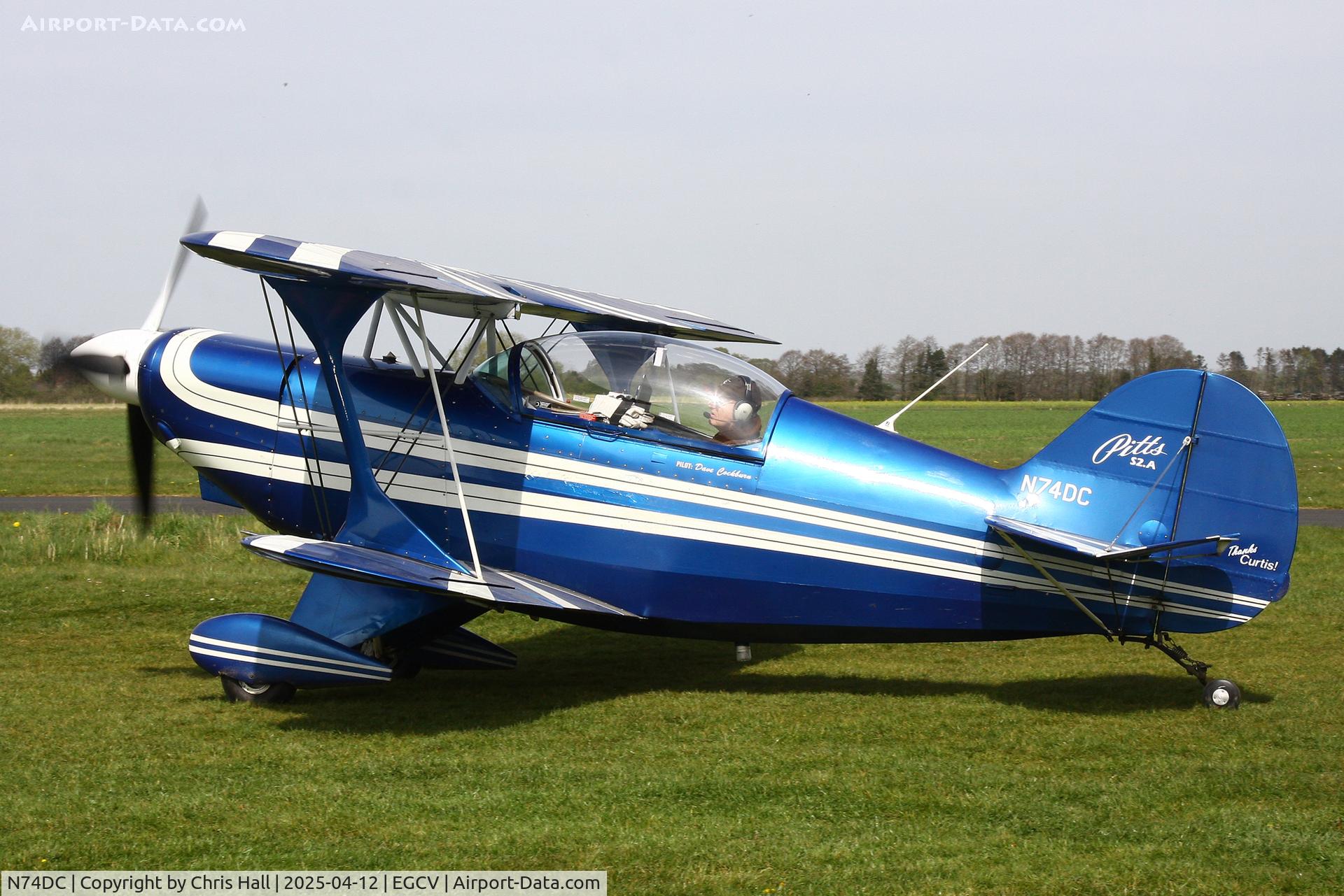 N74DC, 1980 Aerotek Pitts S-2A Special C/N 2228, Vintage Piper fly in, Sleap