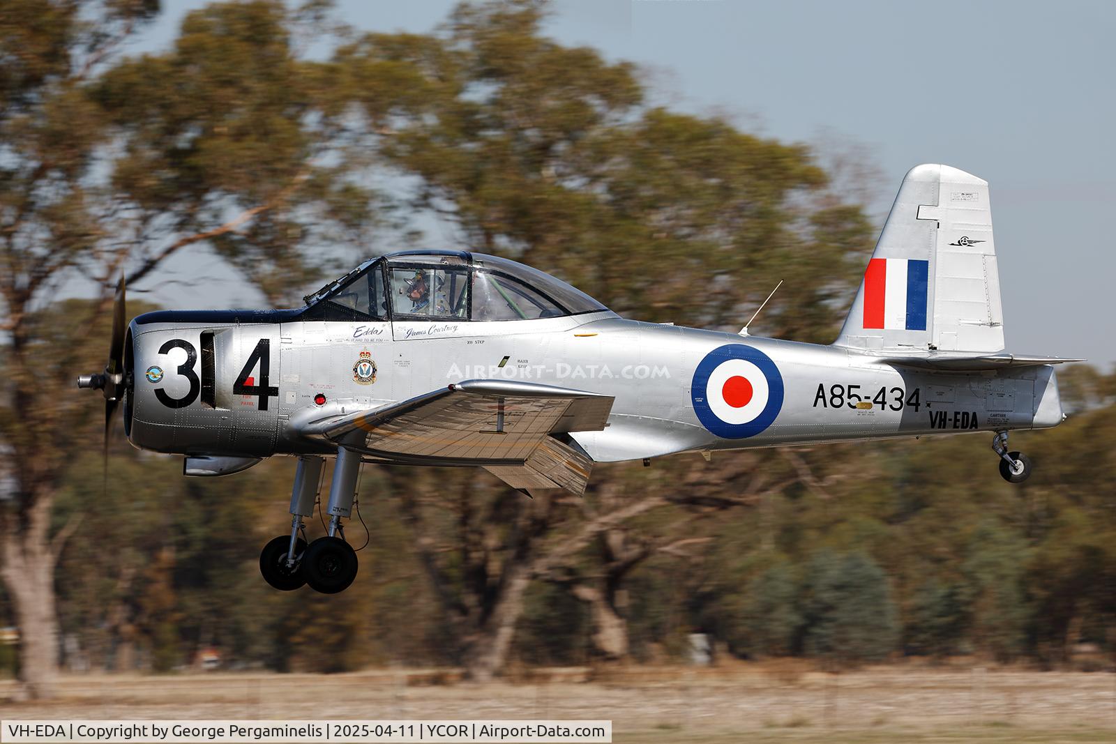 VH-EDA, 1956 Commonwealth CA-25 Winjeel C/N CA25-34, Antique Aeroplane Association of Australia National Fly-in 2025.