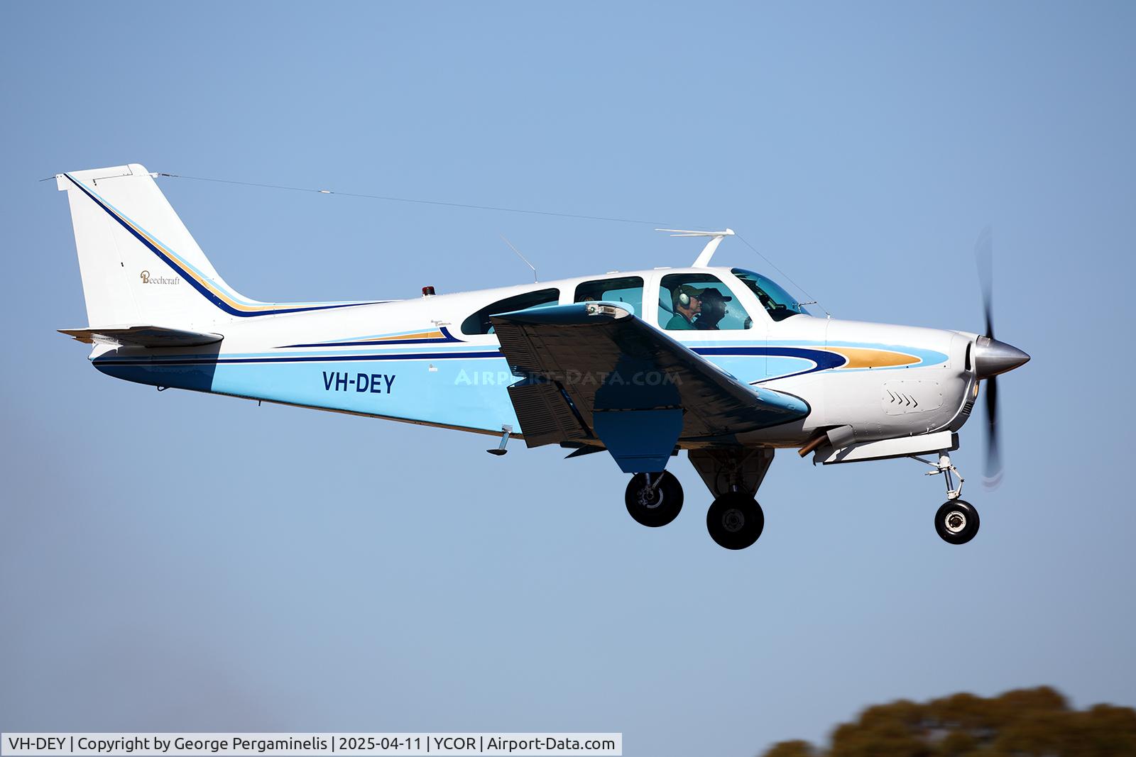 VH-DEY, 1967 Beech 35-C33 Debonair C/N CD-1097, Antique Aeroplane Association of Australia National Fly-in 2025.