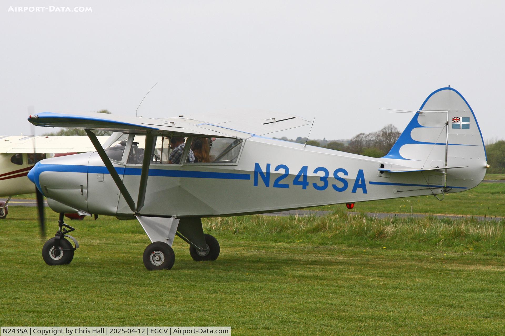 N243SA, 1961 Piper PA-22-108 Colt Colt C/N 22-8376, Vintage Piper fly in, Sleap