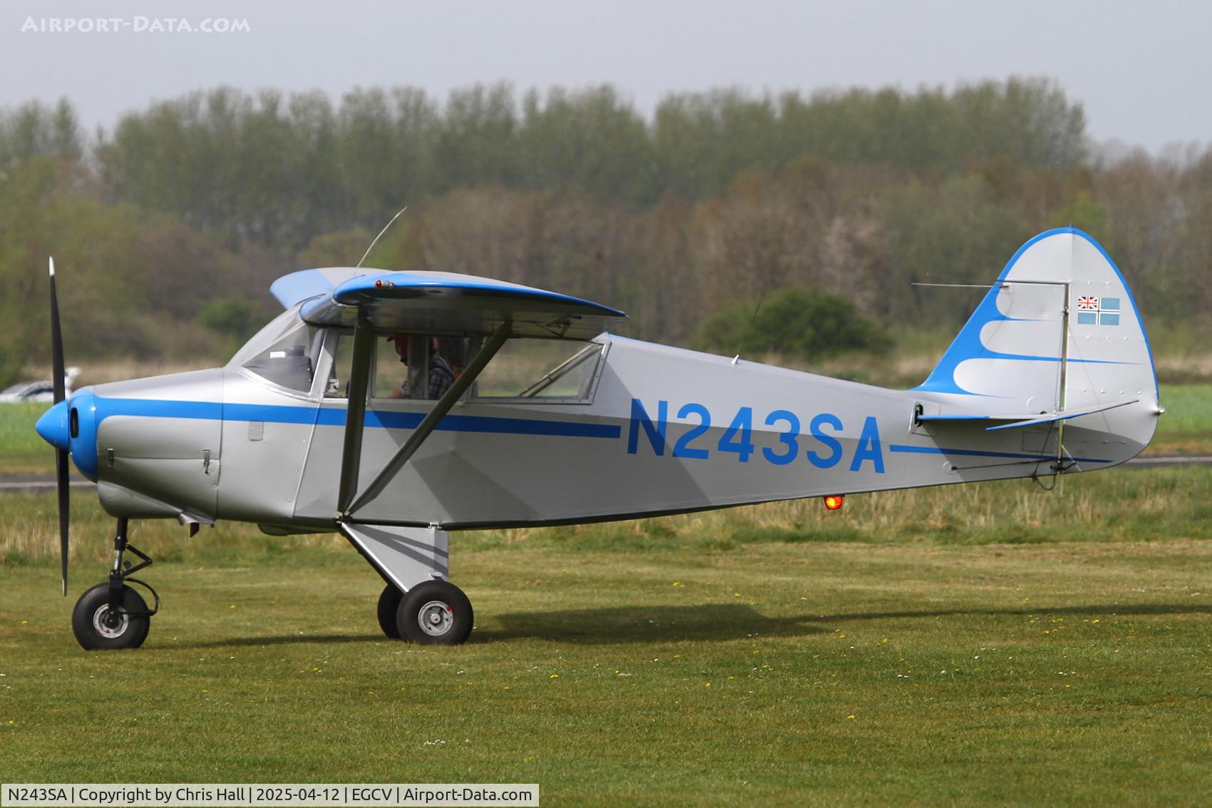 N243SA, 1961 Piper PA-22-108 Colt Colt C/N 22-8376, Vintage Piper fly in, Sleap