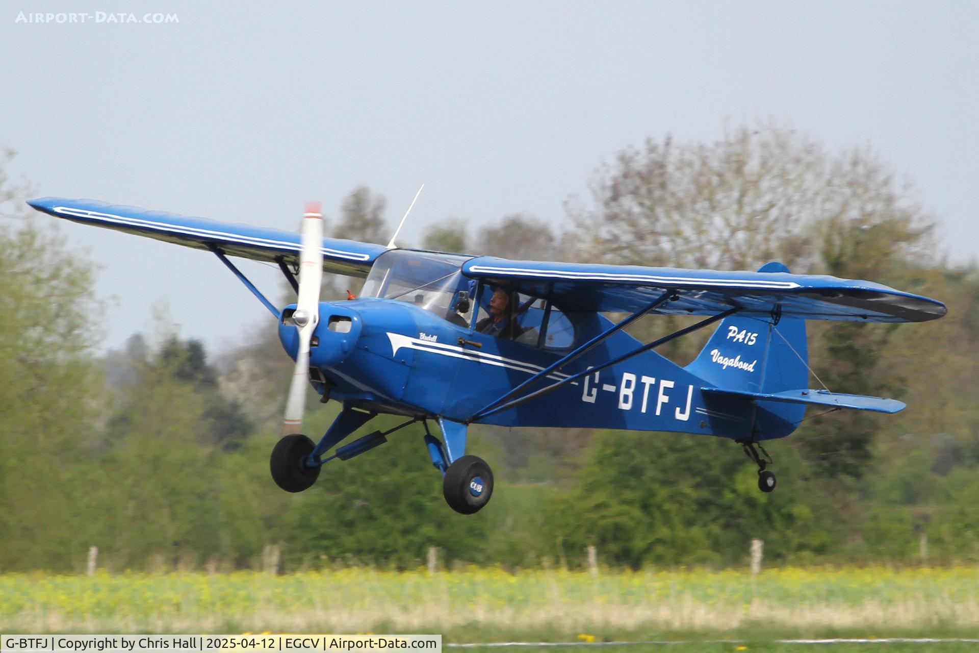 G-BTFJ, 1948 Piper PA-15 Vagabond Vagabond C/N 15-159, Vintage Piper fly in, Sleap