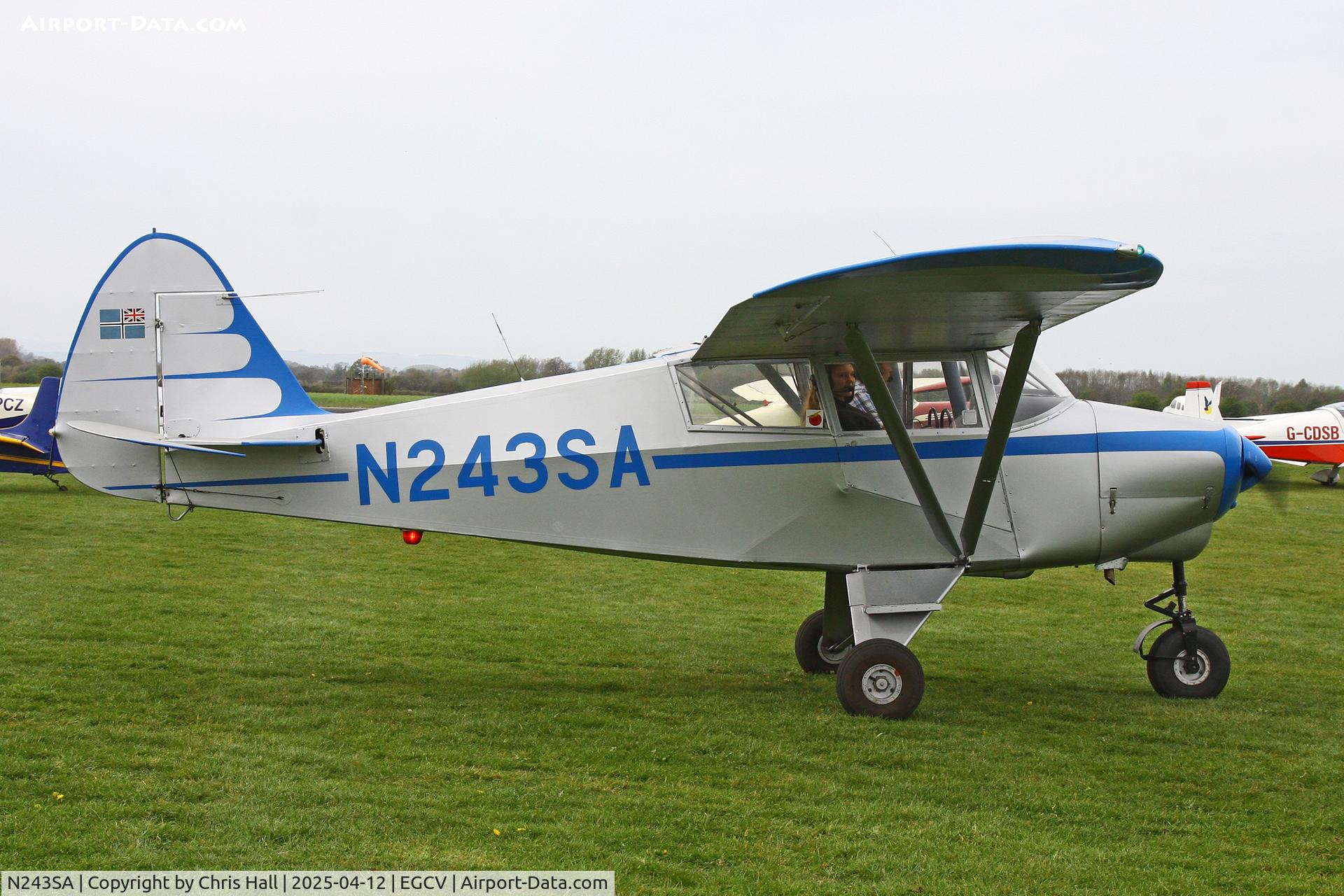 N243SA, 1961 Piper PA-22-108 Colt Colt C/N 22-8376, Vintage Piper fly in, Sleap