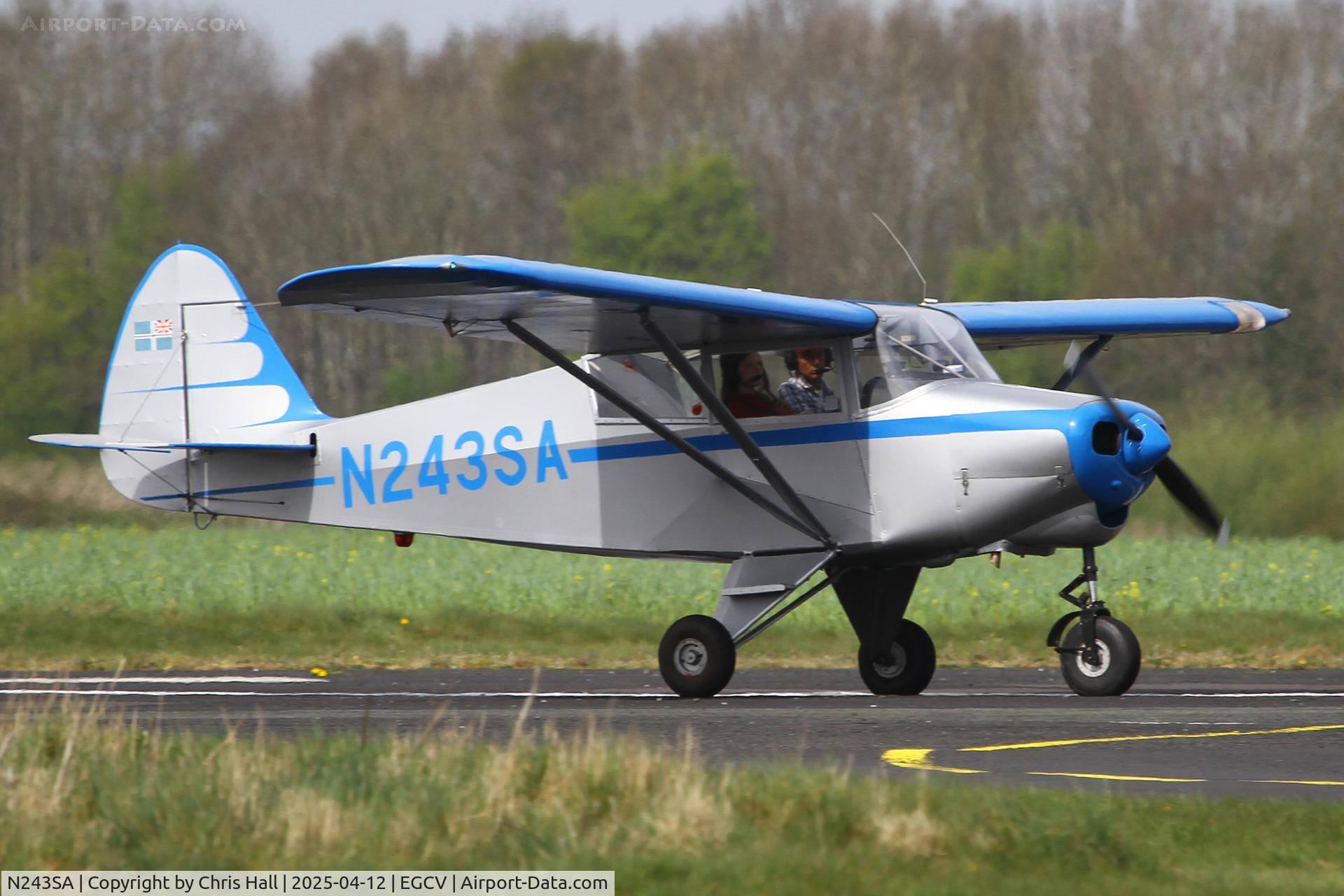 N243SA, 1961 Piper PA-22-108 Colt Colt C/N 22-8376, Vintage Piper fly in, Sleap
