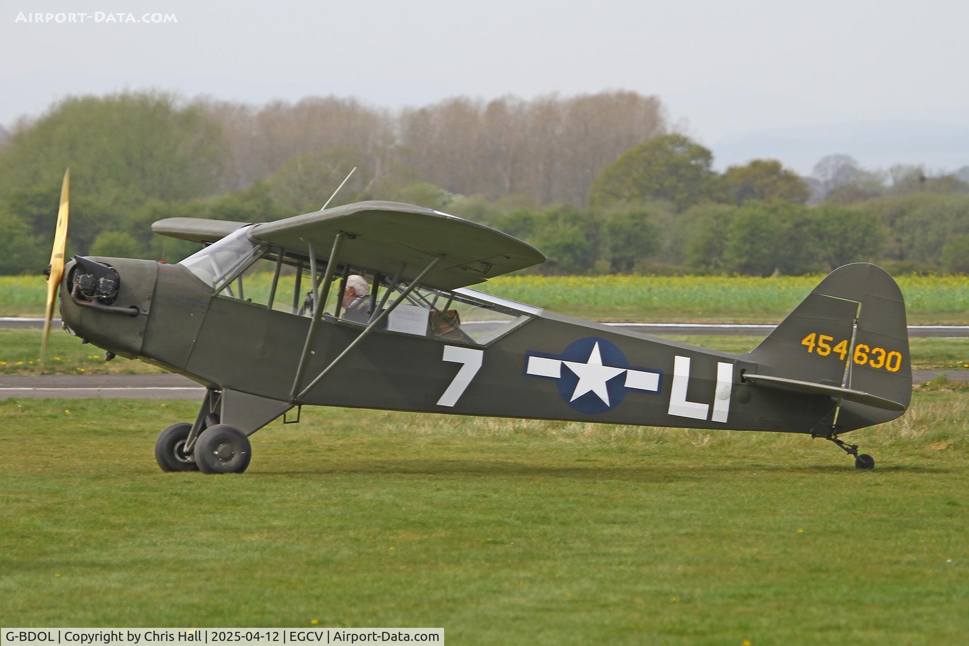 G-BDOL, 1945 Piper J3C-65 Cub Cub C/N 13186, Vintage Piper fly in, Sleap