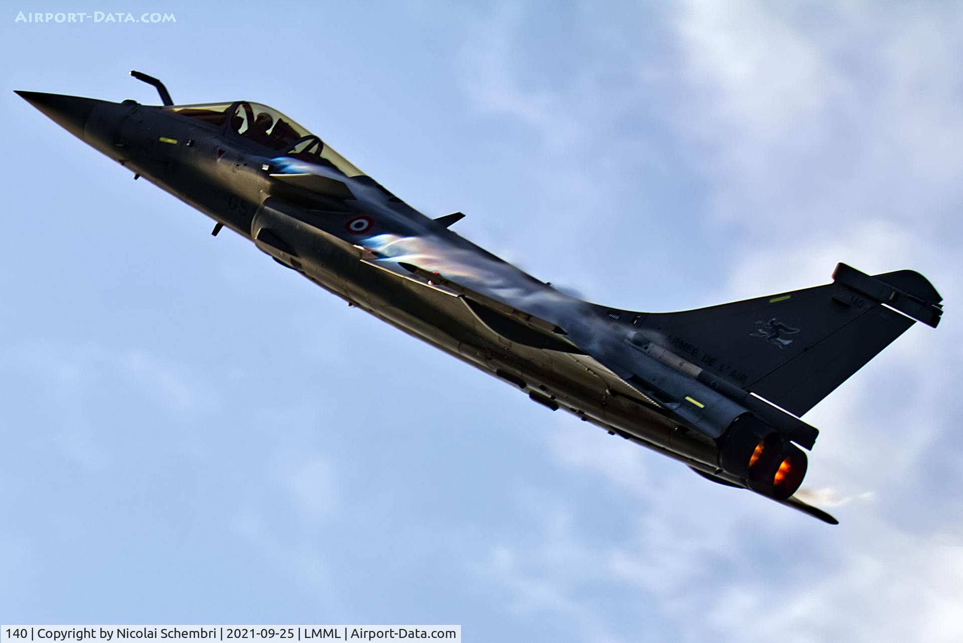 140, Dassault Rafale C C/N 140, Flying display at the Malta International Airshow 2021.