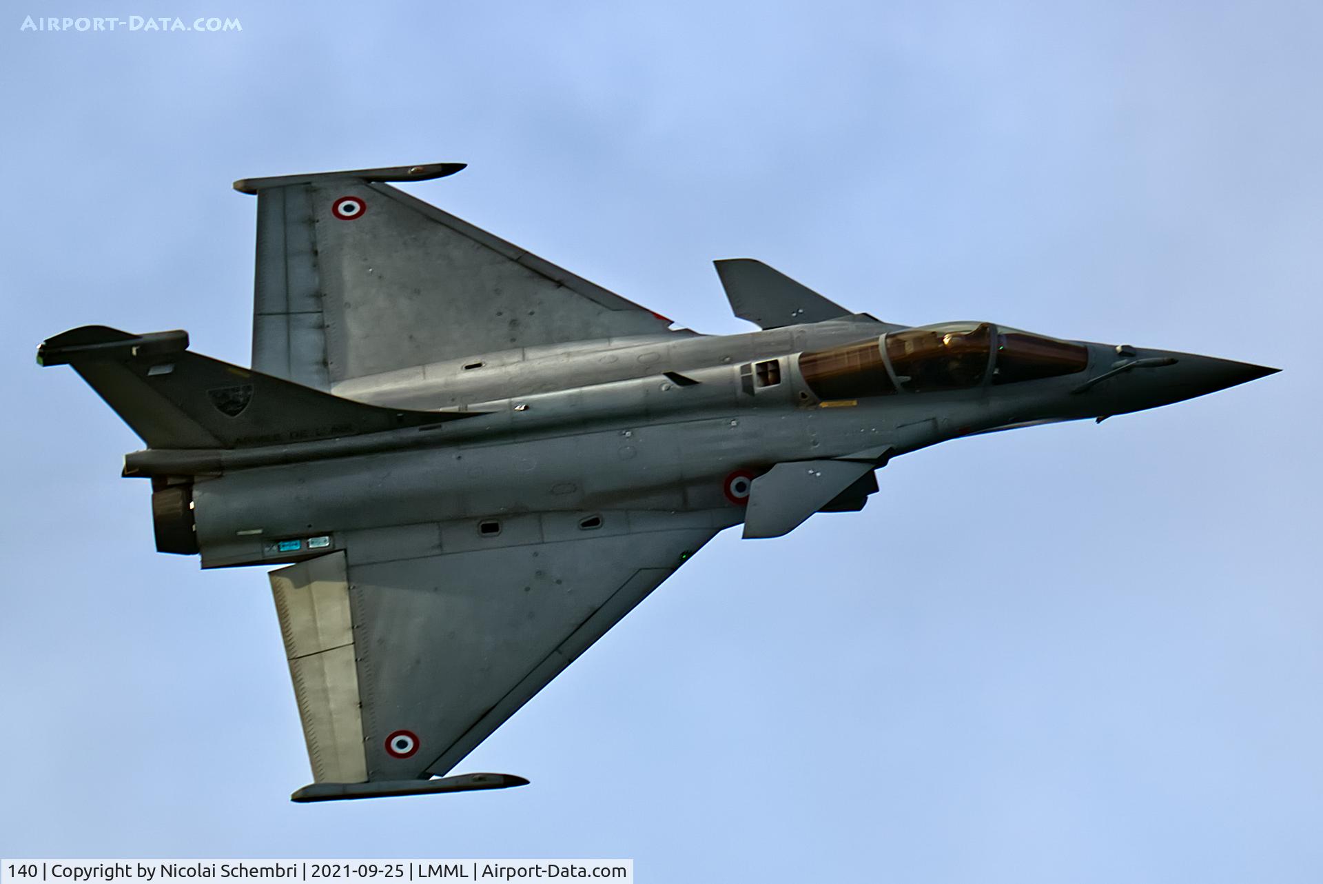 140, Dassault Rafale C C/N 140, Flying display at the Malta International Airshow 2021.