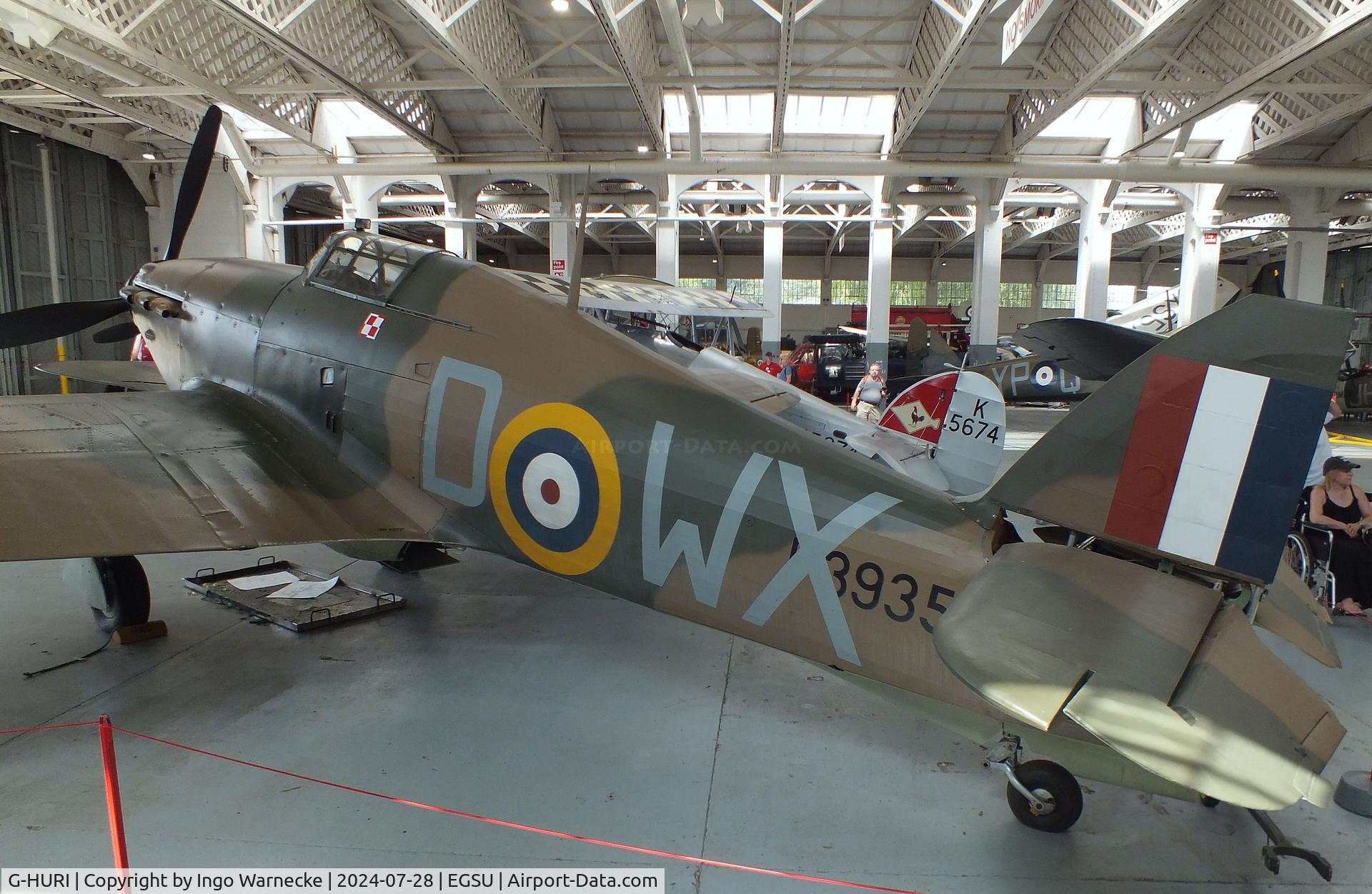 G-HURI, 1942 Hawker (CCF) Hurricane Mk12A C/N 72036, Hawker (CCF) Hurricane Mk XII A (now displayed as P3935/D-WX (port side) and P2954/WX-E (stb side) at the IWM and other collections, Duxford