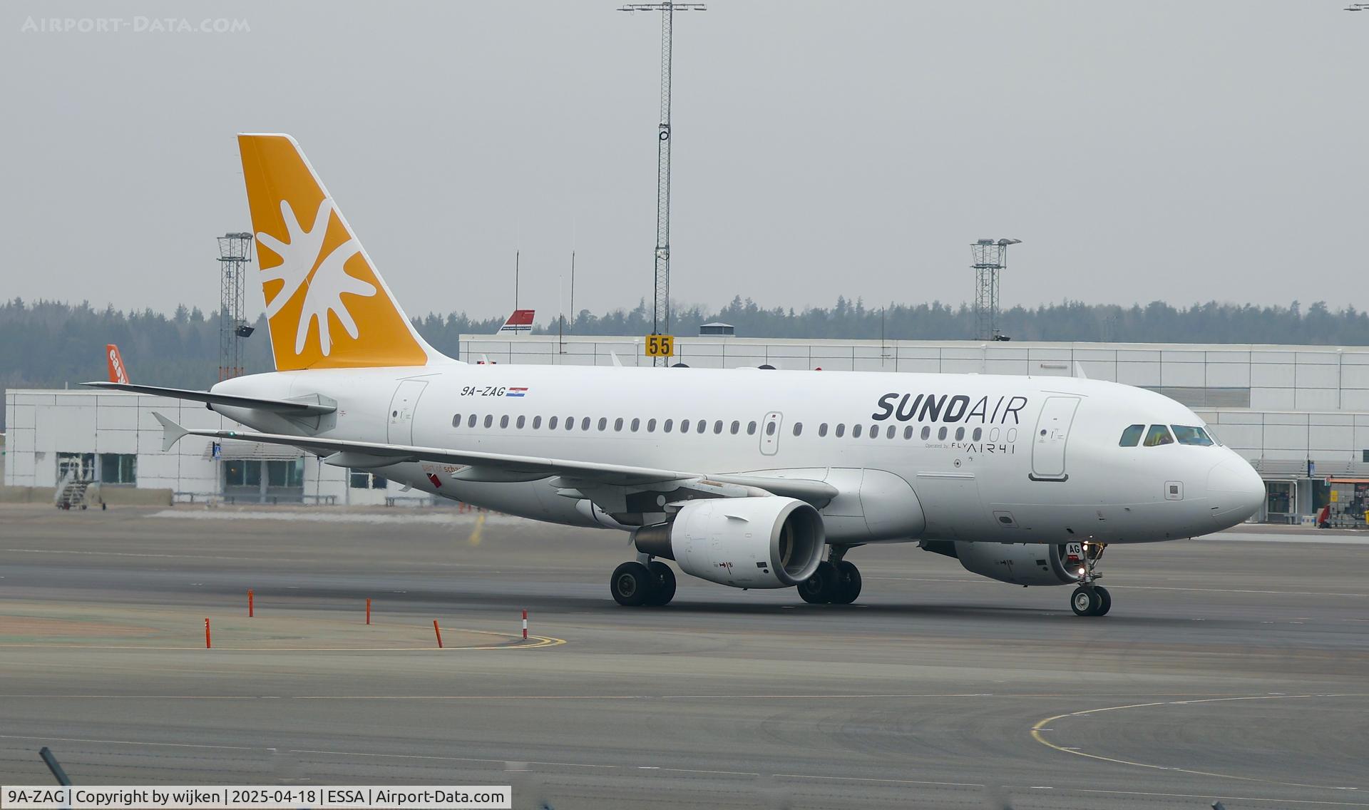 9A-ZAG, 2008 Airbus A319-111 C/N 3443, Twy U