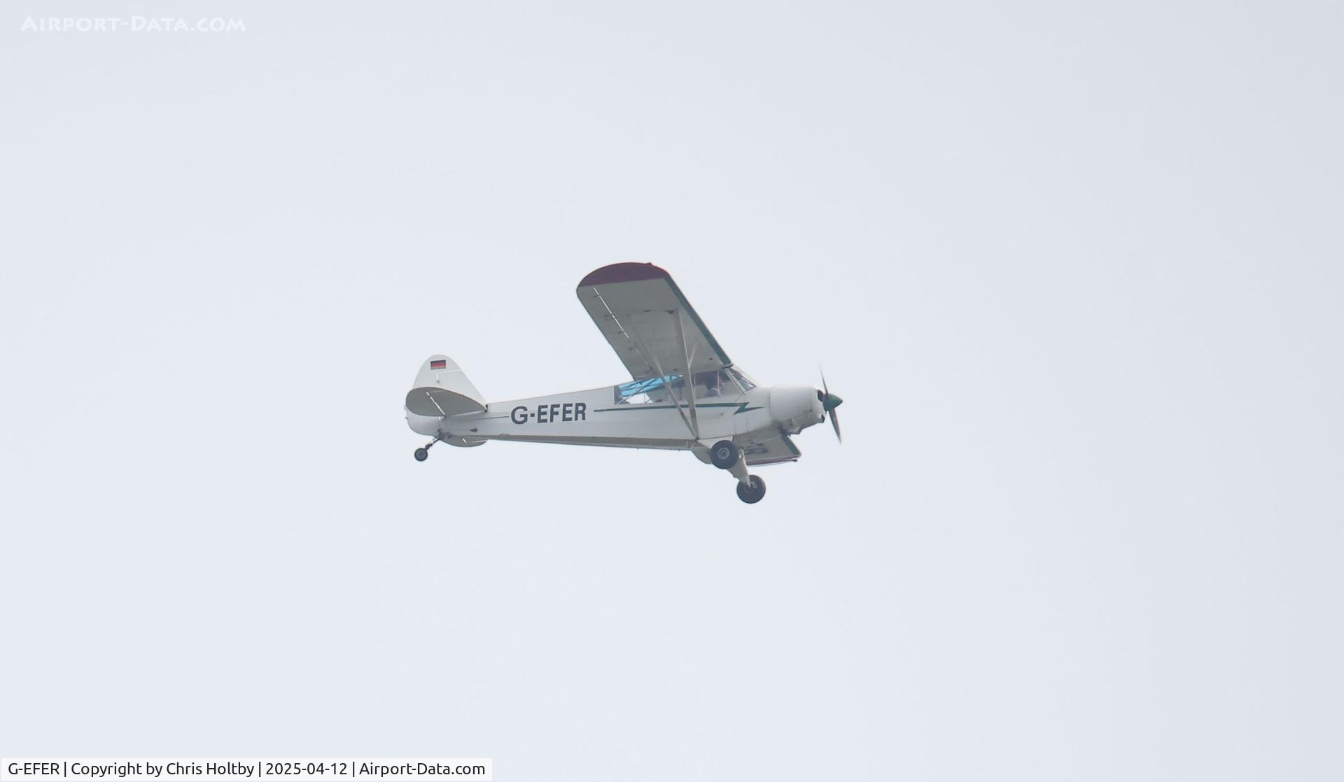 G-EFER, 1957 Piper PA-18-150 Super Cub Super Cub C/N 18-5347, Over Potters Bar, Herts.