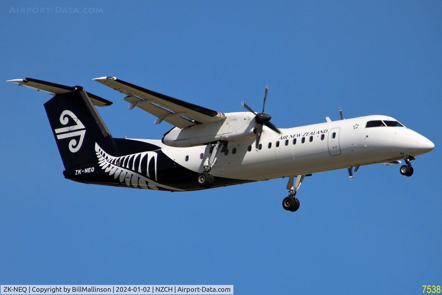 ZK-NEQ, 2007 De Havilland Canada DHC-8-311 Dash 8 C/N 636, finals to r/w 20