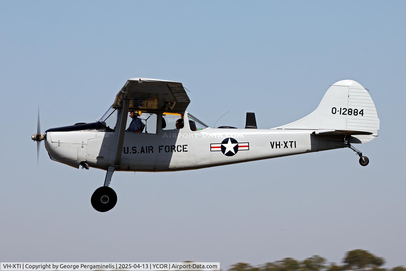 VH-XTI, 1951 Cessna 305F C/N 21774, Antique Aeroplane Association of Australia National Fly-in 2025.