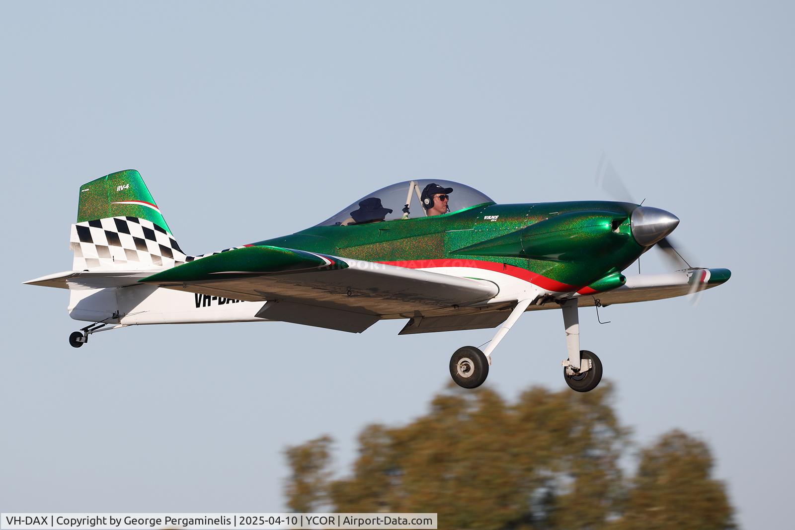 VH-DAX, 1995 Vans RV-4 C/N W225, Antique Aeroplane Association of Australia National Fly-in 2025.
