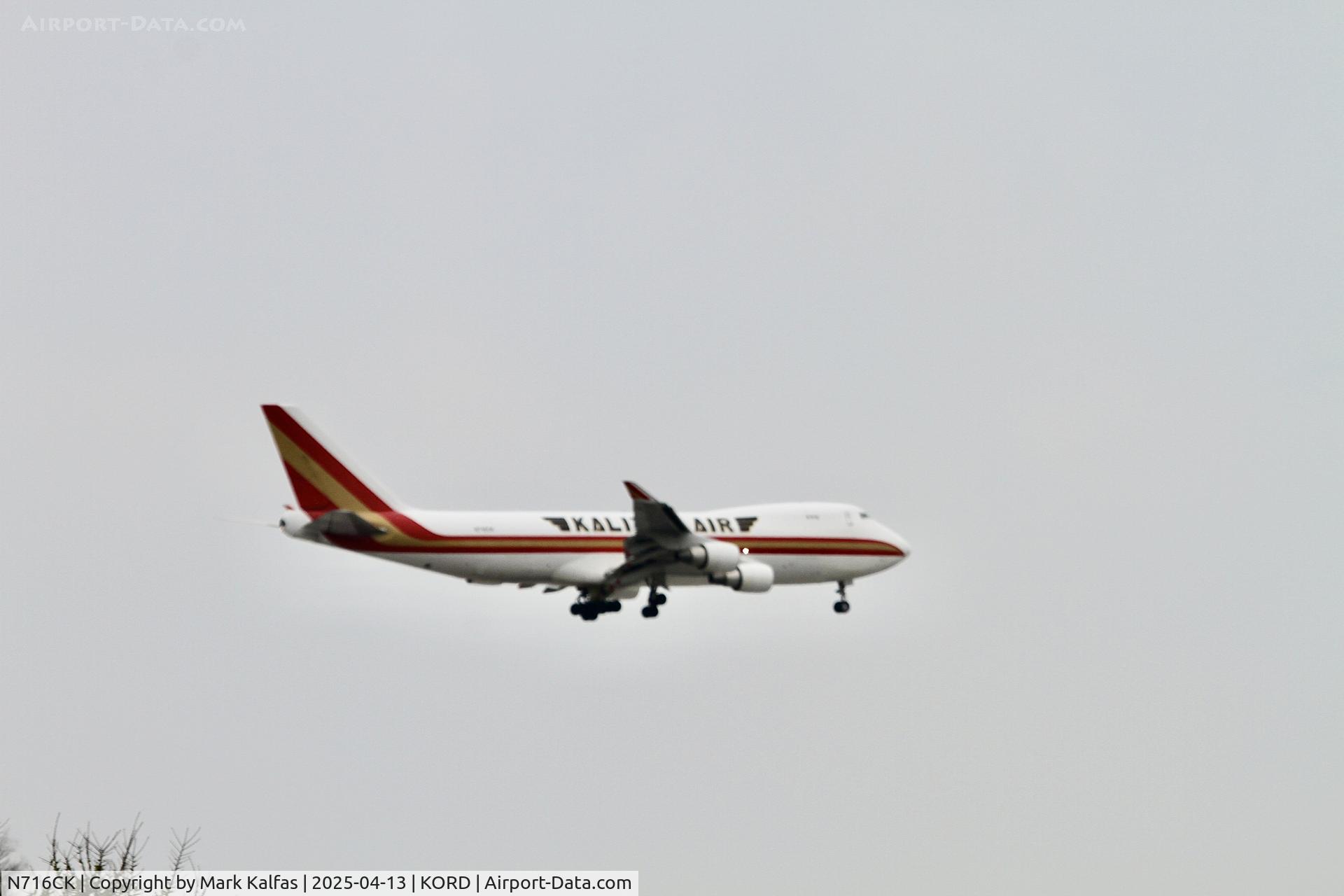 N716CK, 1998 Boeing 747-4B5F/SCD C/N 26408, B744 Kalitta Boeing 747-4B5F/SCD N716CK 10C approach KORD