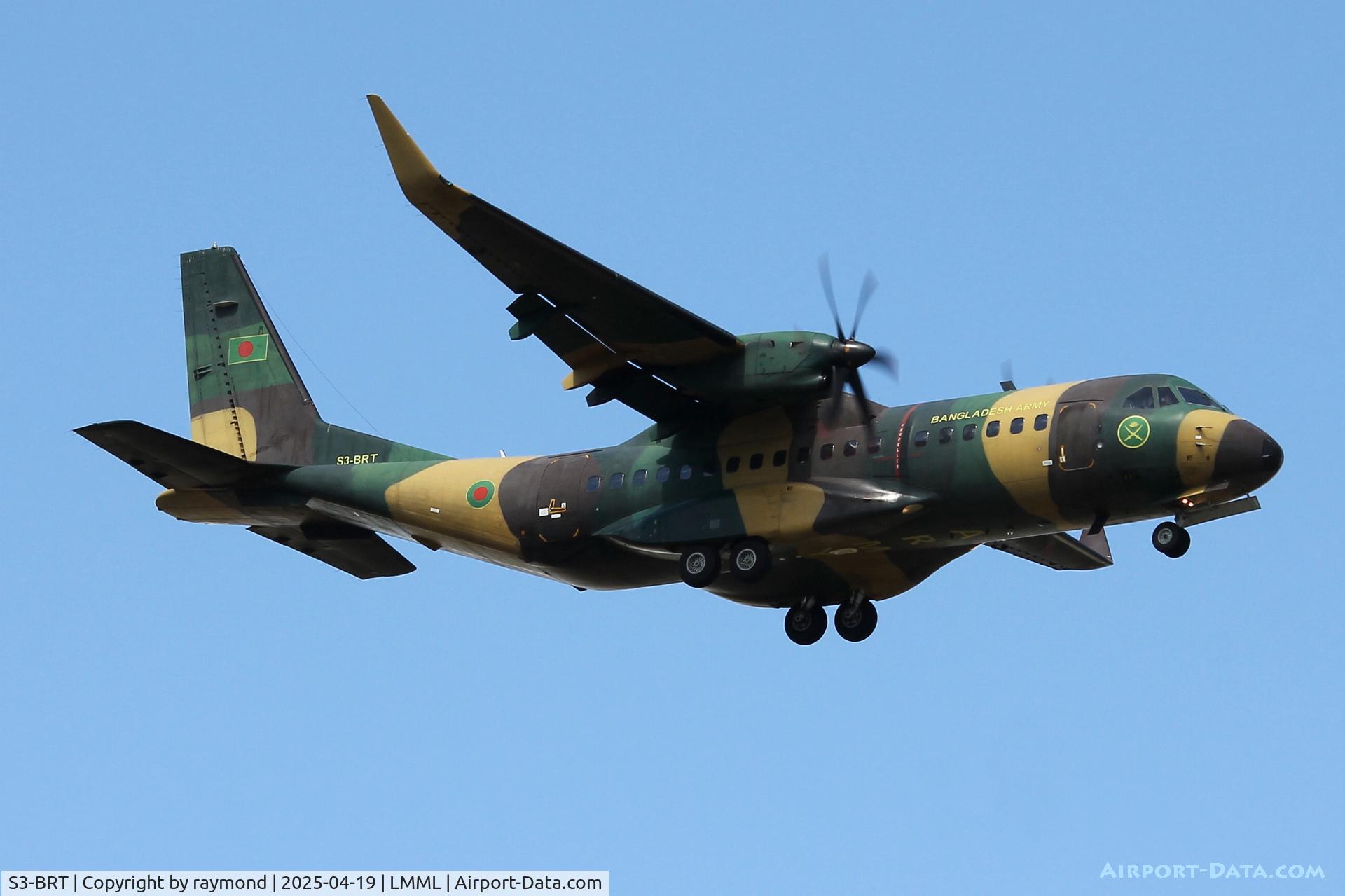 S3-BRT, 2017 CASA C-295W C/N 170, CASA C-295W reg S3-BRT (170) of Bangladesh Army landing on RW 13 in Malta.