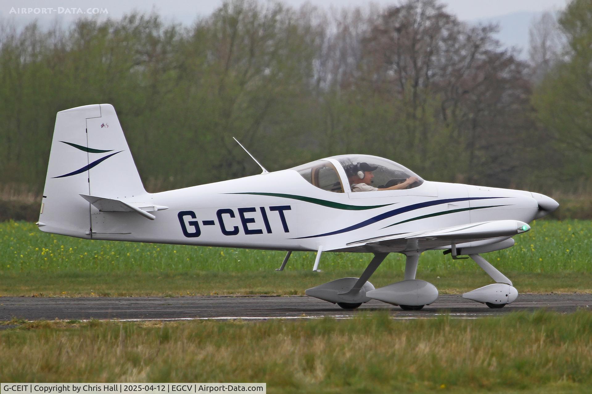G-CEIT, 2006 Vans RV-7A C/N PFA 323-13696, Vintage Piper fly in, Sleap