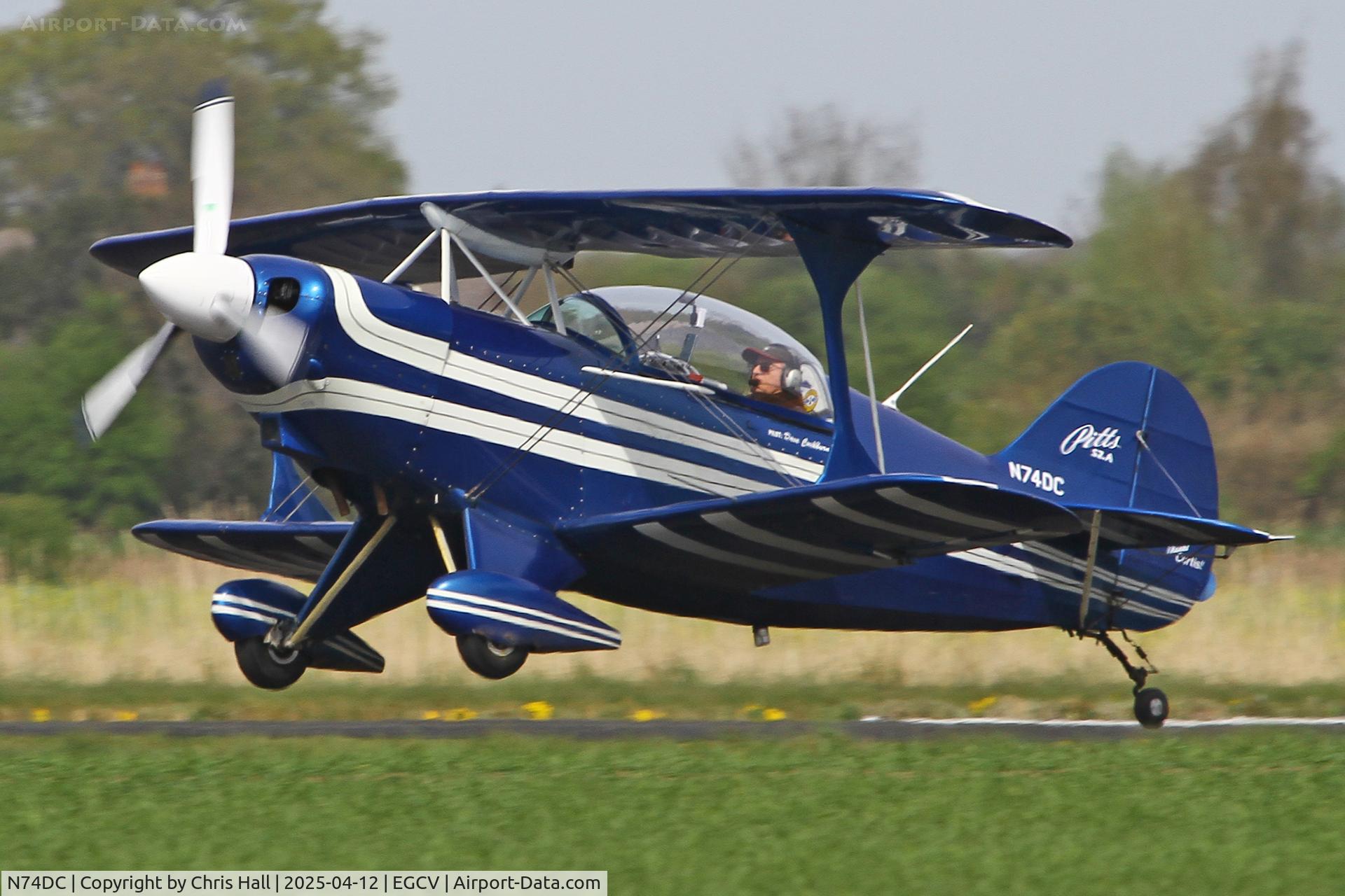 N74DC, 1980 Aerotek Pitts S-2A Special C/N 2228, Vintage Piper fly in, Sleap