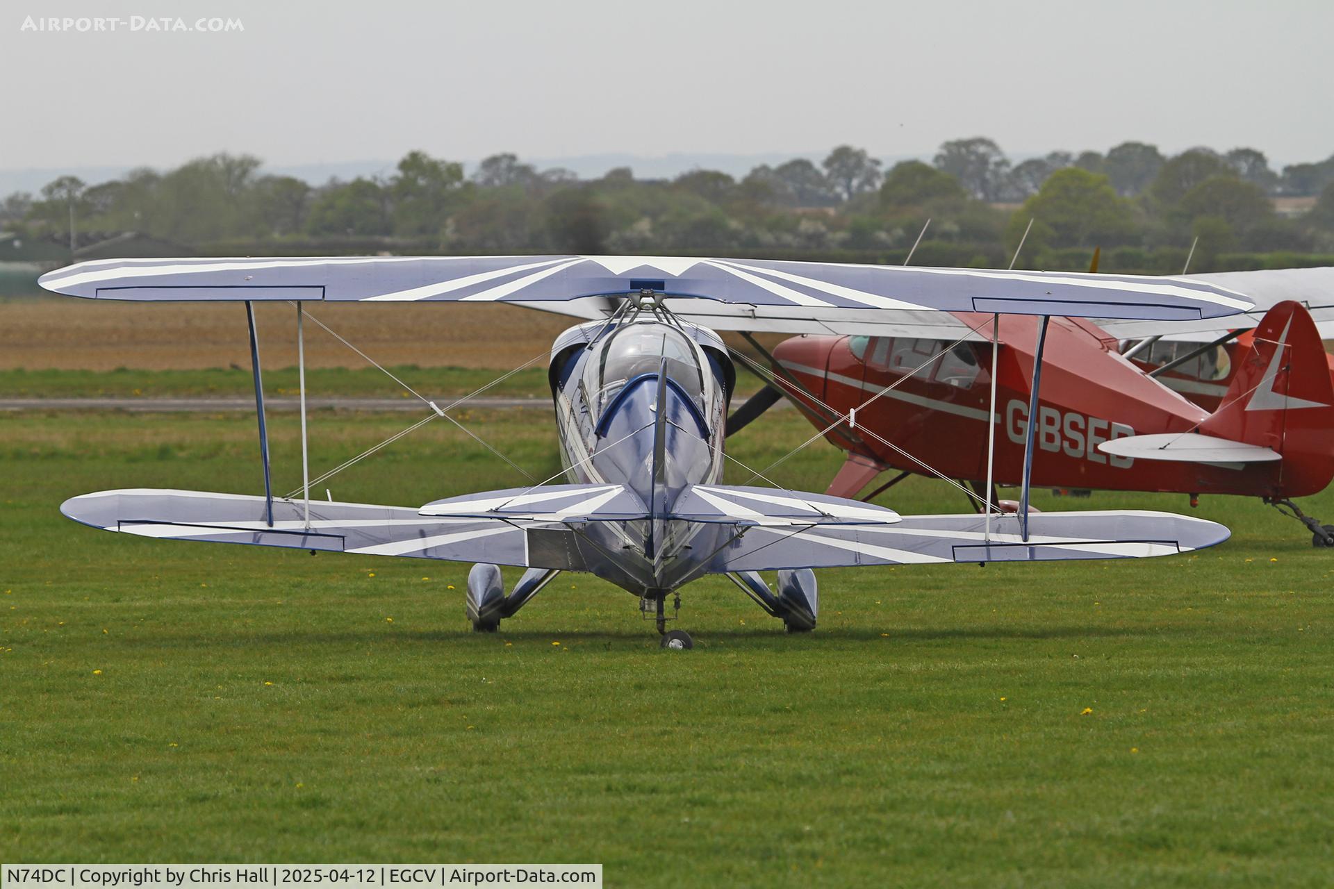 N74DC, 1980 Aerotek Pitts S-2A Special C/N 2228, Vintage Piper fly in, Sleap
