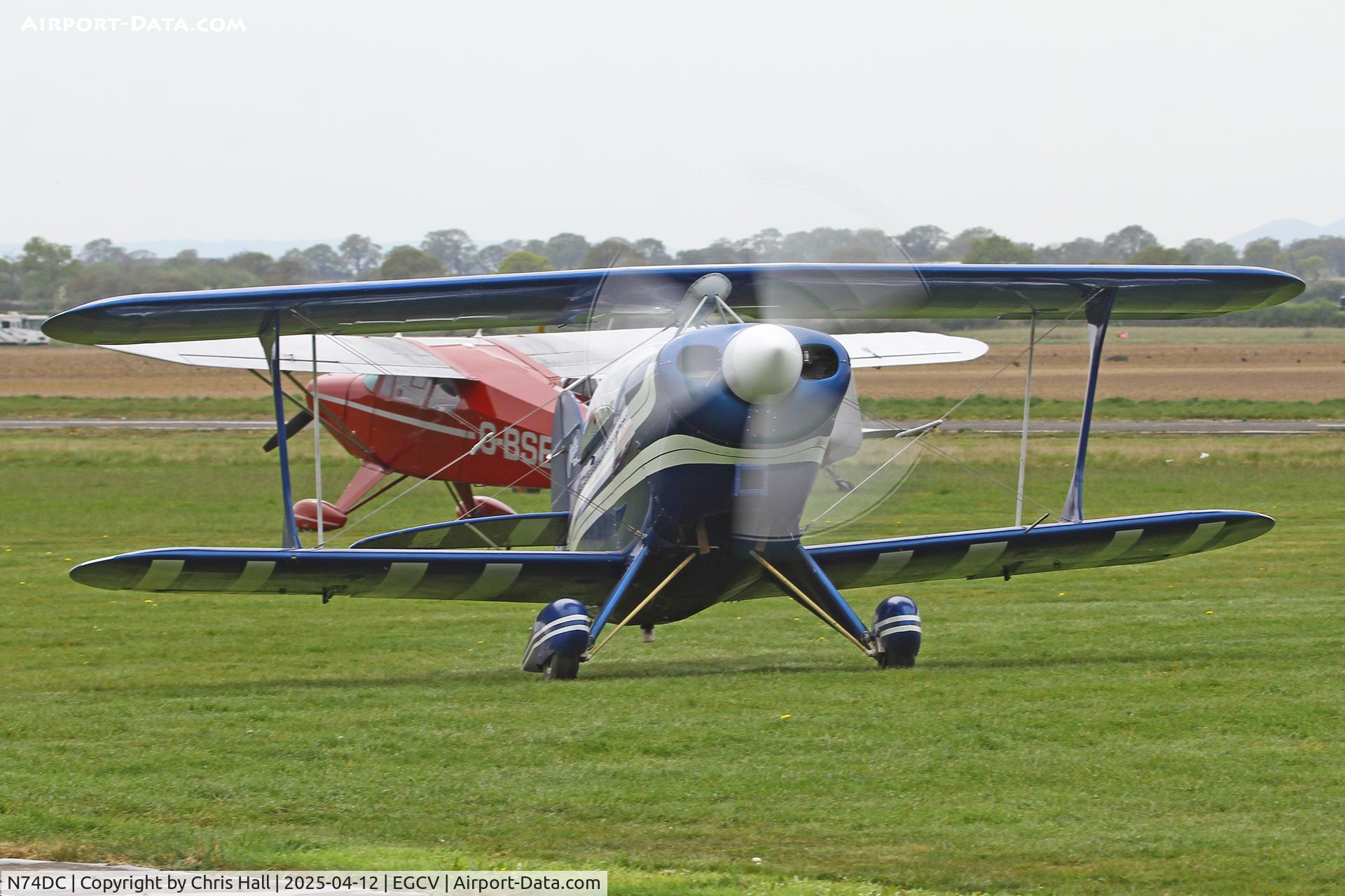 N74DC, 1980 Aerotek Pitts S-2A Special C/N 2228, Vintage Piper fly in, Sleap