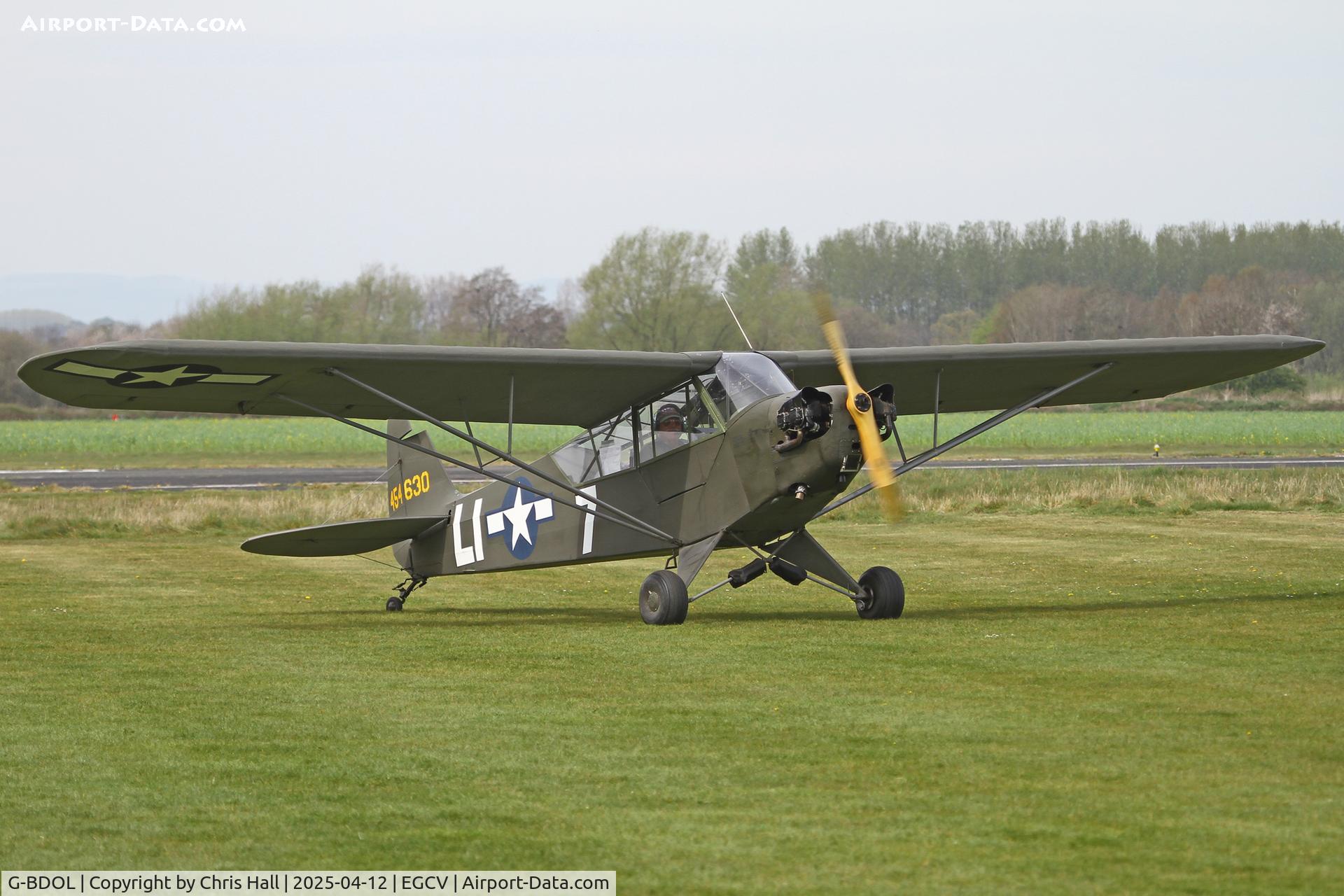 G-BDOL, 1945 Piper J3C-65 Cub Cub C/N 13186, Vintage Piper fly in, Sleap