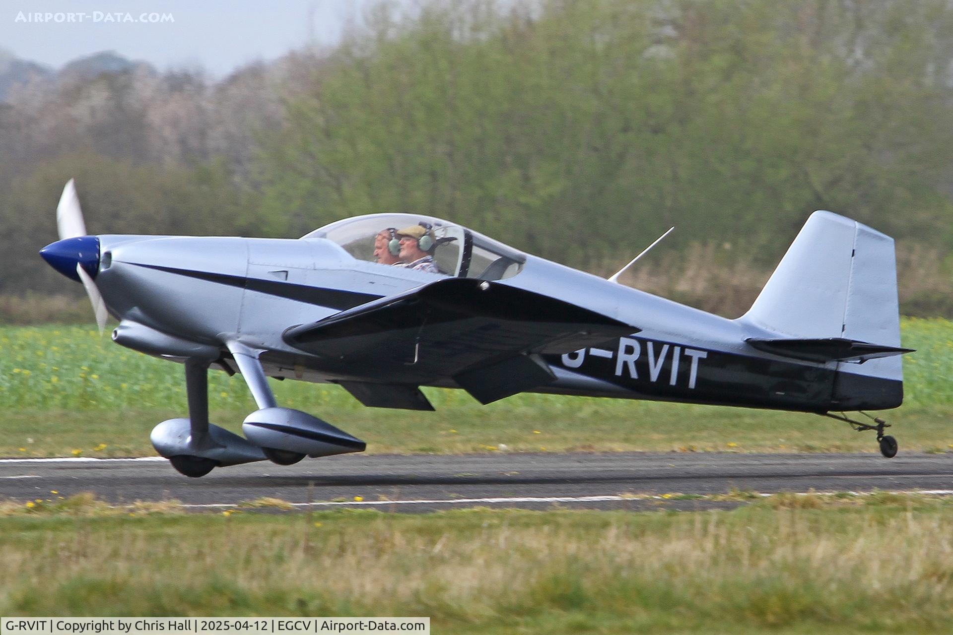 G-RVIT, 1997 Vans RV-6 C/N PFA 181-12422, Vintage Piper fly in, Sleap