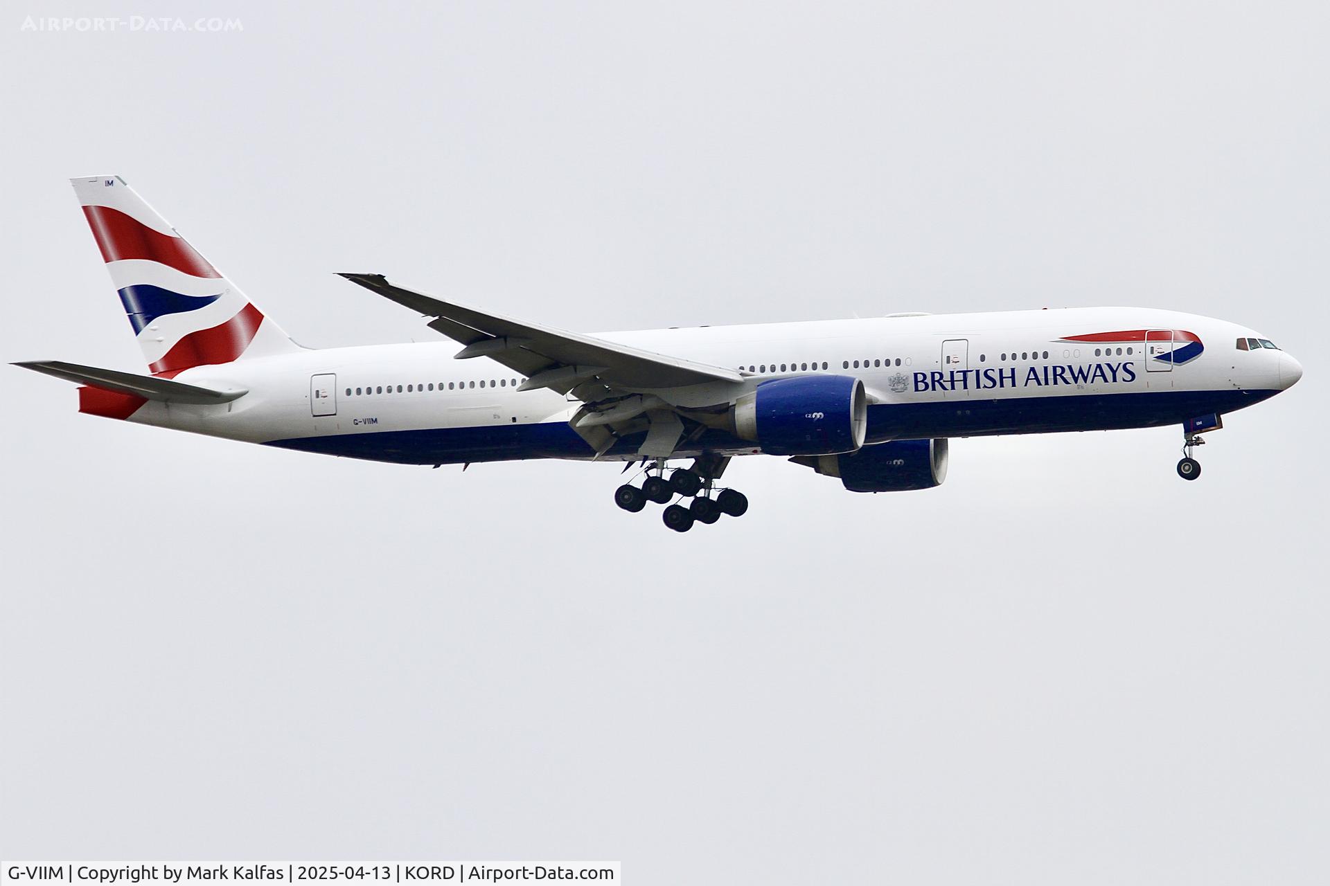 G-VIIM, 1998 Boeing 777-236/ER C/N 28841, B772 British Airways Boeing 777-236ER G-VIIM arriving 10C KORD.