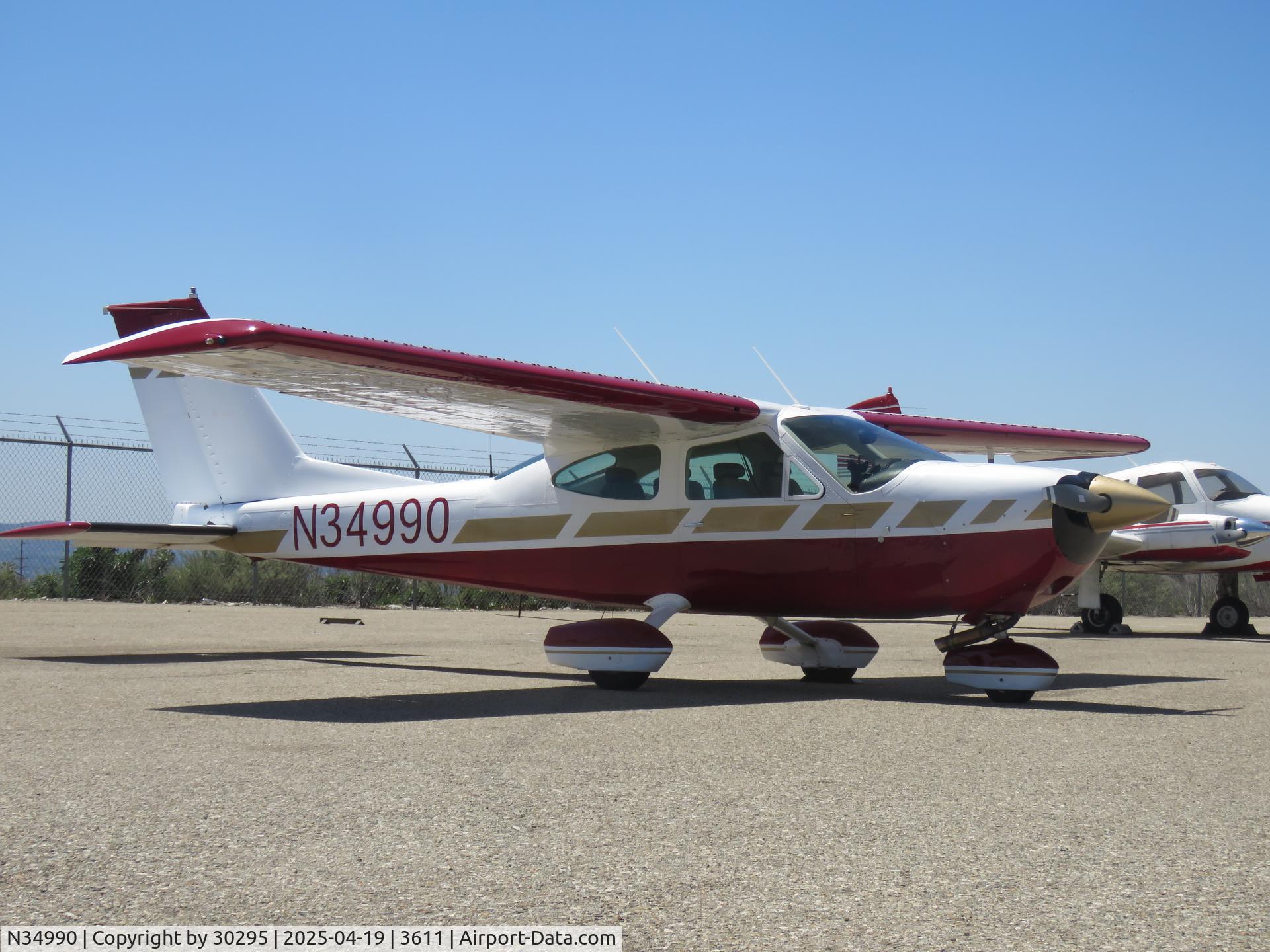 N34990, 1974 Cessna 177B Cardinal C/N 17702141, Parked