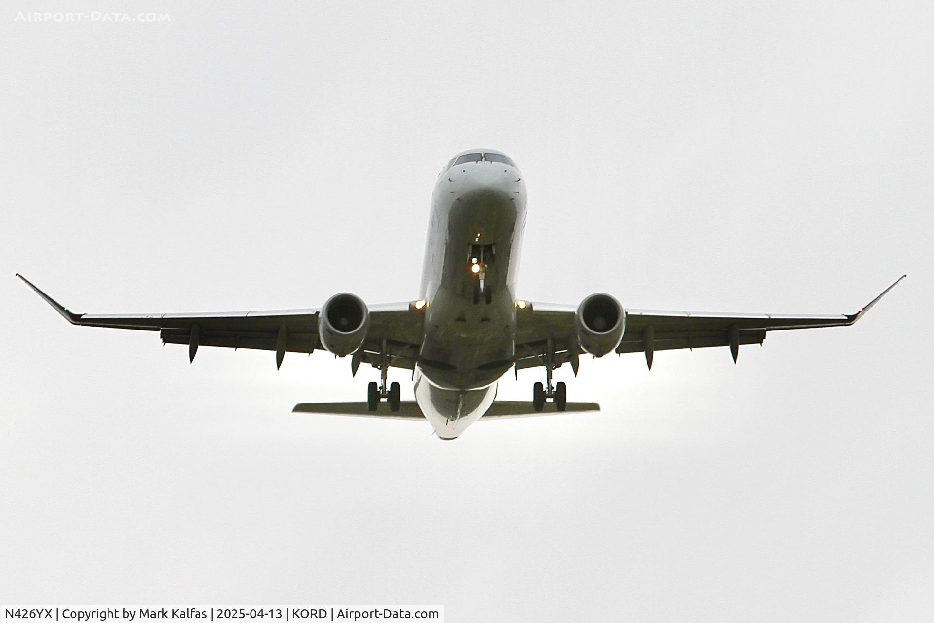 N426YX, 2014 Embraer 175LR (ERJ-170-200LR) C/N 17000397, E75L Republic Airways/ American Eagle   Embraer 175LR (ERJ-170-200LR) N426YX 10R approach KORD