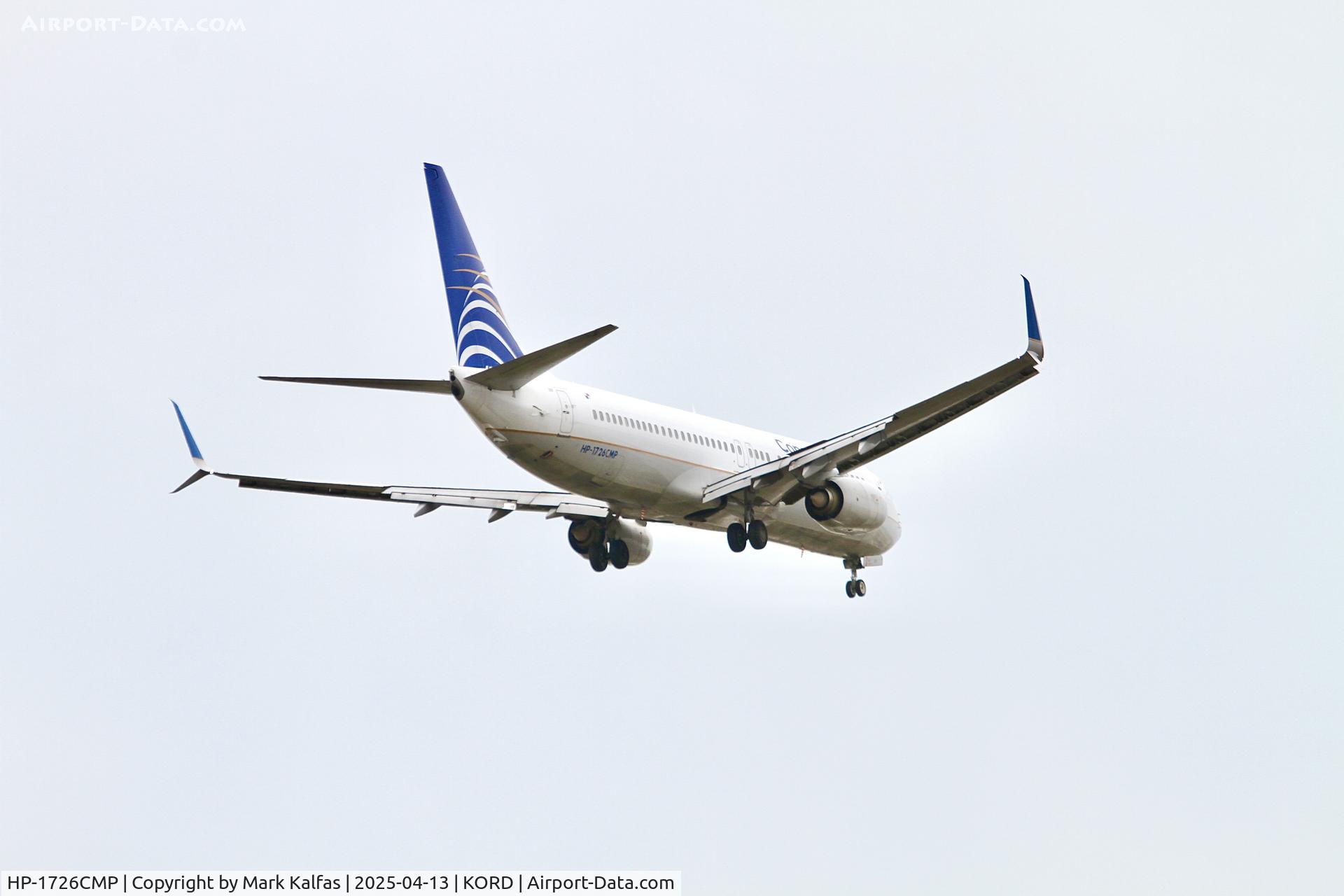 HP-1726CMP, 2012 Boeing 737-86N C/N 38024, B738 Copa Airlines  Boeing 737-86N HP-1726CMP 10R approach KORD
