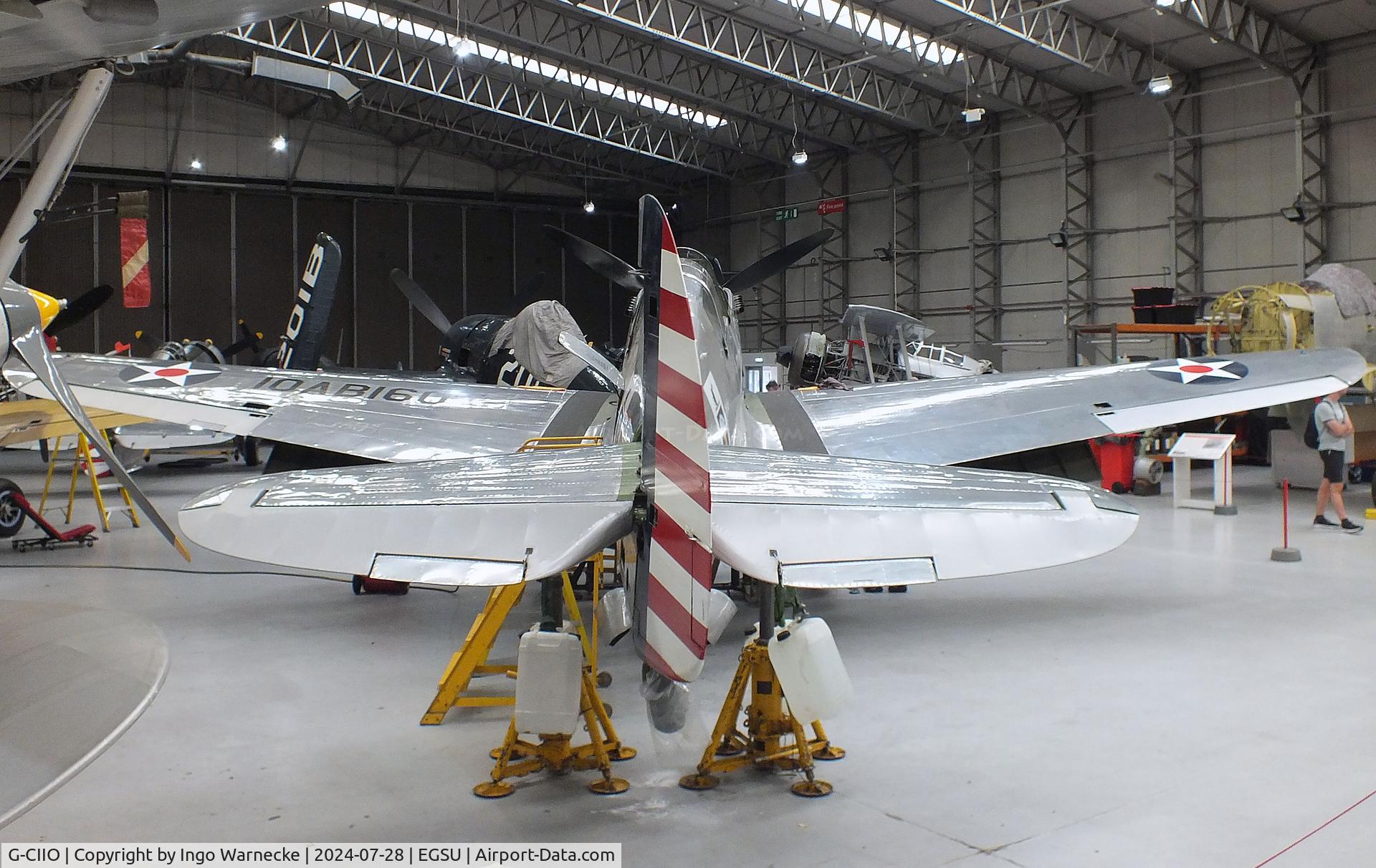 G-CIIO, 1941 Curtiss P-40C Warhawk C/N 16161, Curtiss P-40C Warhawk undergoing maintenance at the IWM and other collections, Duxford