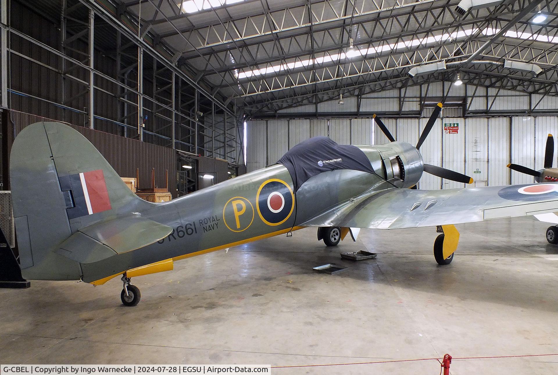 G-CBEL, 1953 Hawker Fury FB11 C/N 37539, Hawker Sea Fury FB11, displayed to represent Fury prototype at the IWM and other collections, Duxford