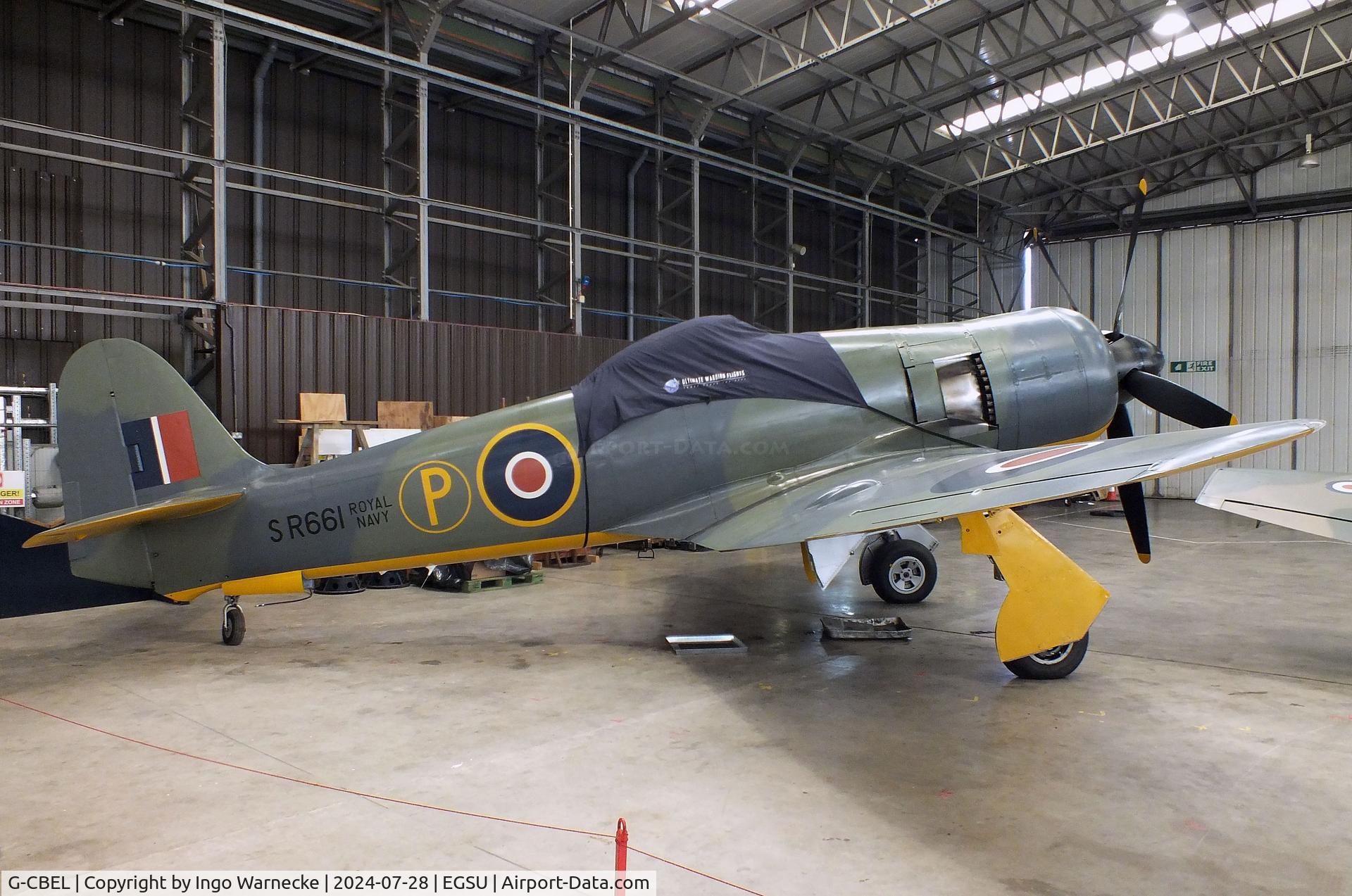 G-CBEL, 1953 Hawker Fury FB11 C/N 37539, Hawker Sea Fury FB11, displayed to represent Fury prototype at the IWM and other collections, Duxford