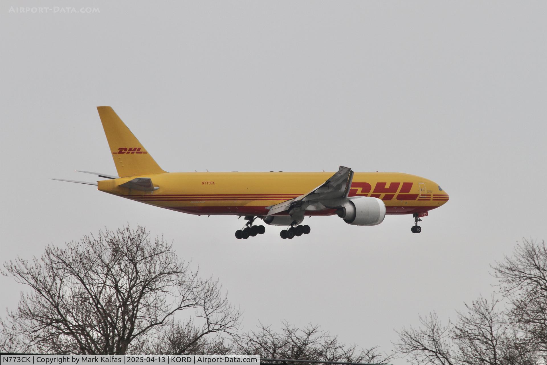 N773CK, 2020 Boeing Boeing 777-F C/N 66083, B77L DHL Boeing 777-F N773CK arriving 10C KORD